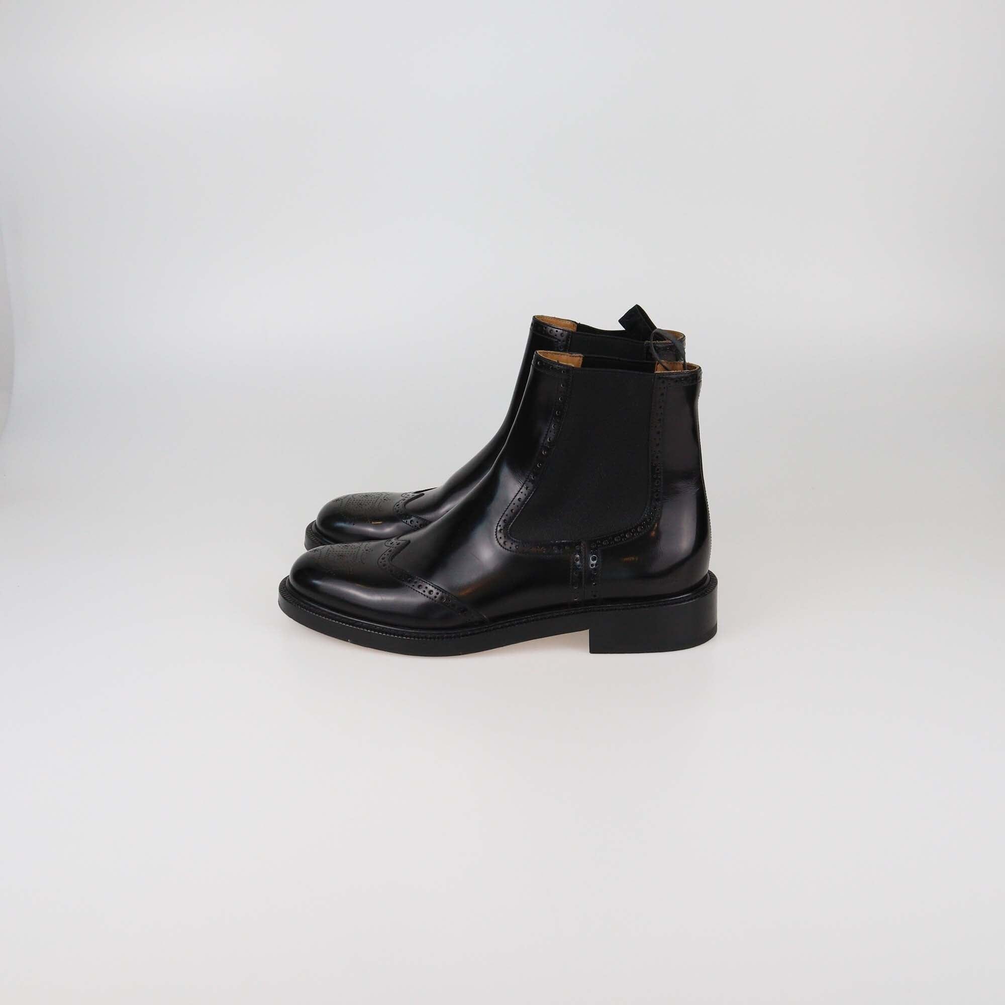 Christian Dior Black Brogues CD Ankle Boots Mens Christian Dior