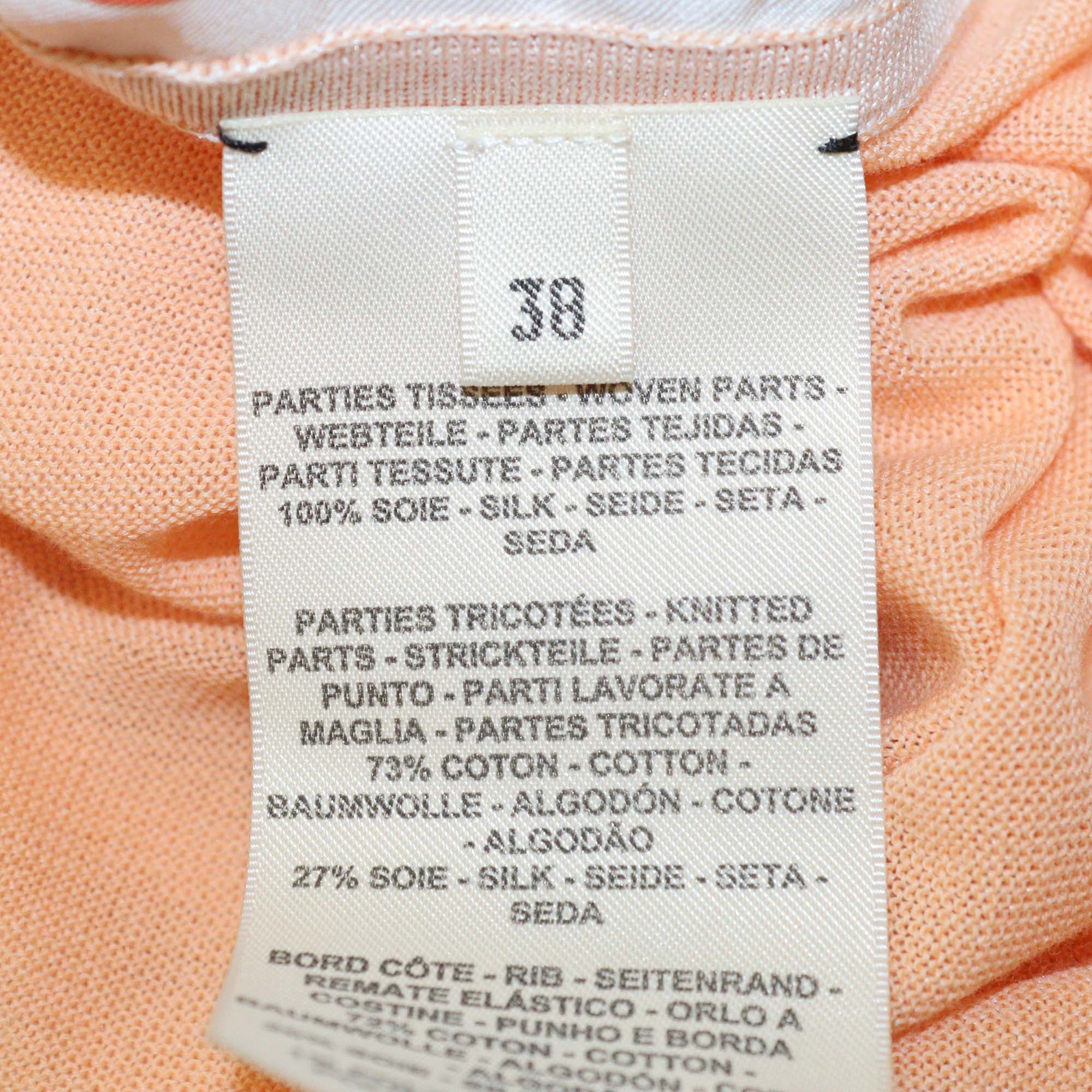 Hermes Orange Lava Coloriages de Jour Sleeveless Twillaine Top