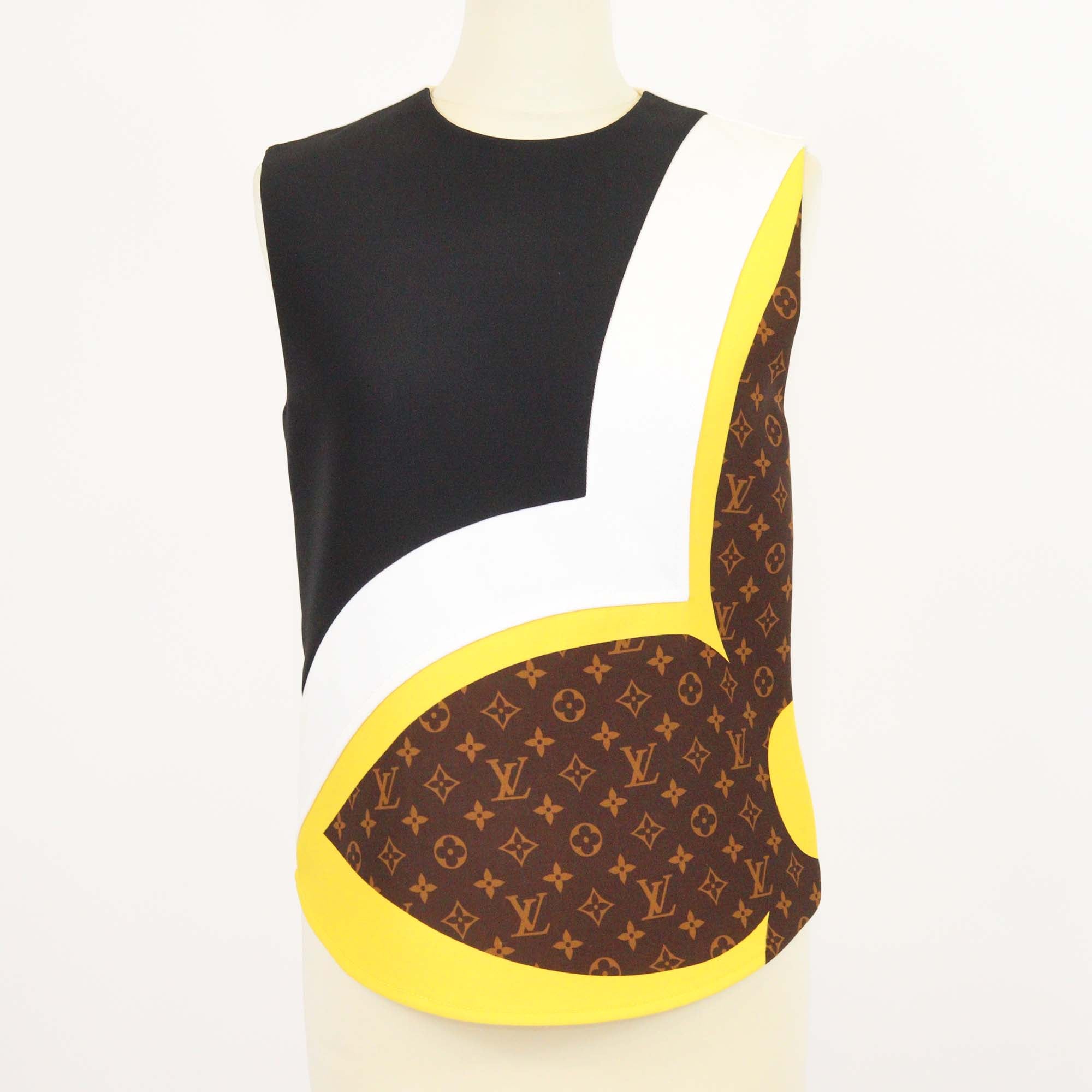 Louis Vuitton Monogram Wool Blended Printed Striped Sleeveless Top