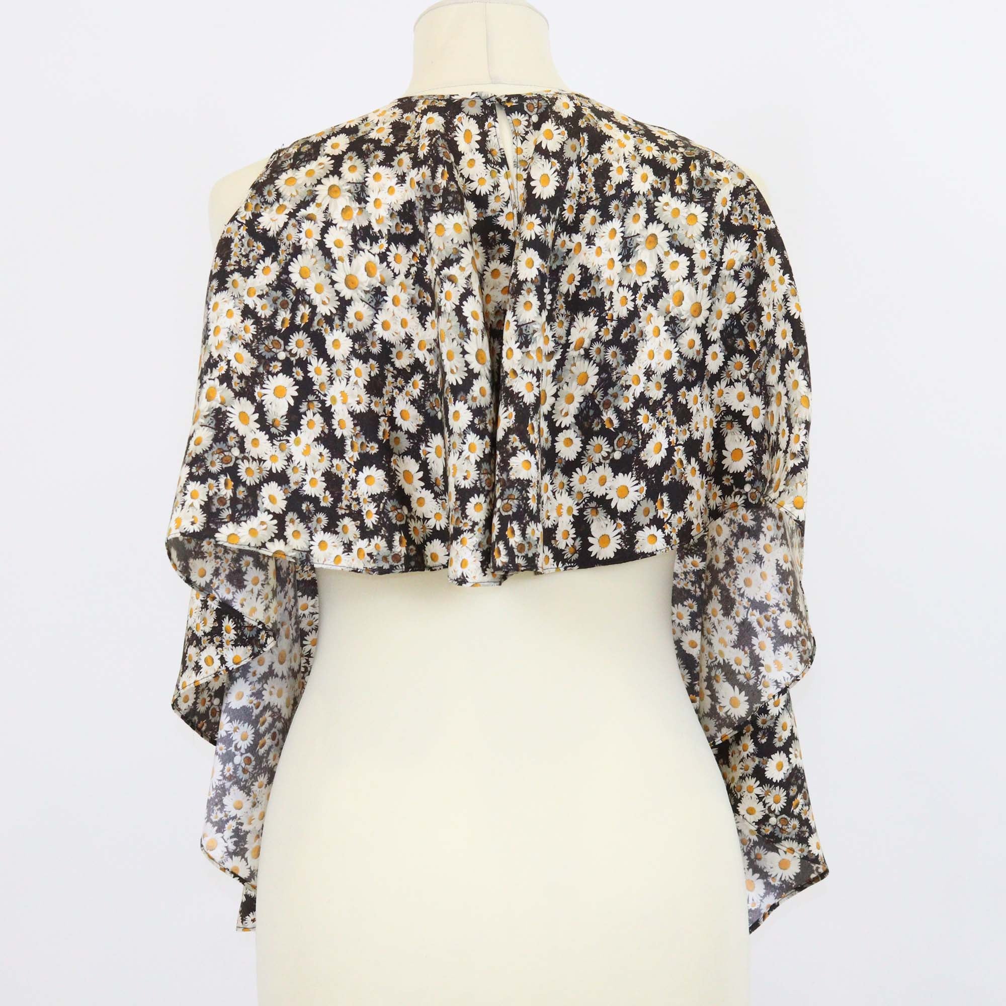 Stella McCartney Black Silk Floral Sleeveless Top