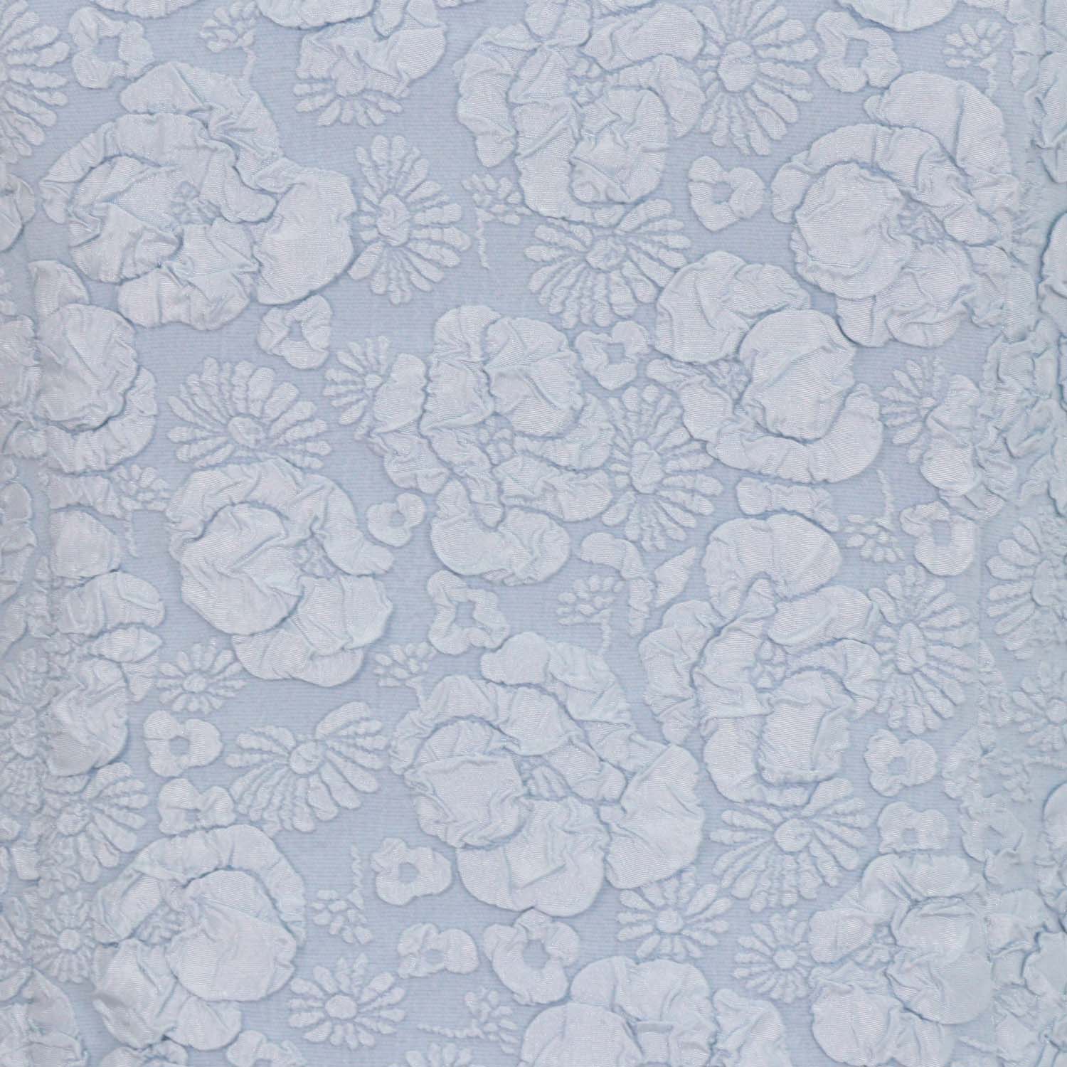 Ganni Blue Bead Embellished Cloqué Top