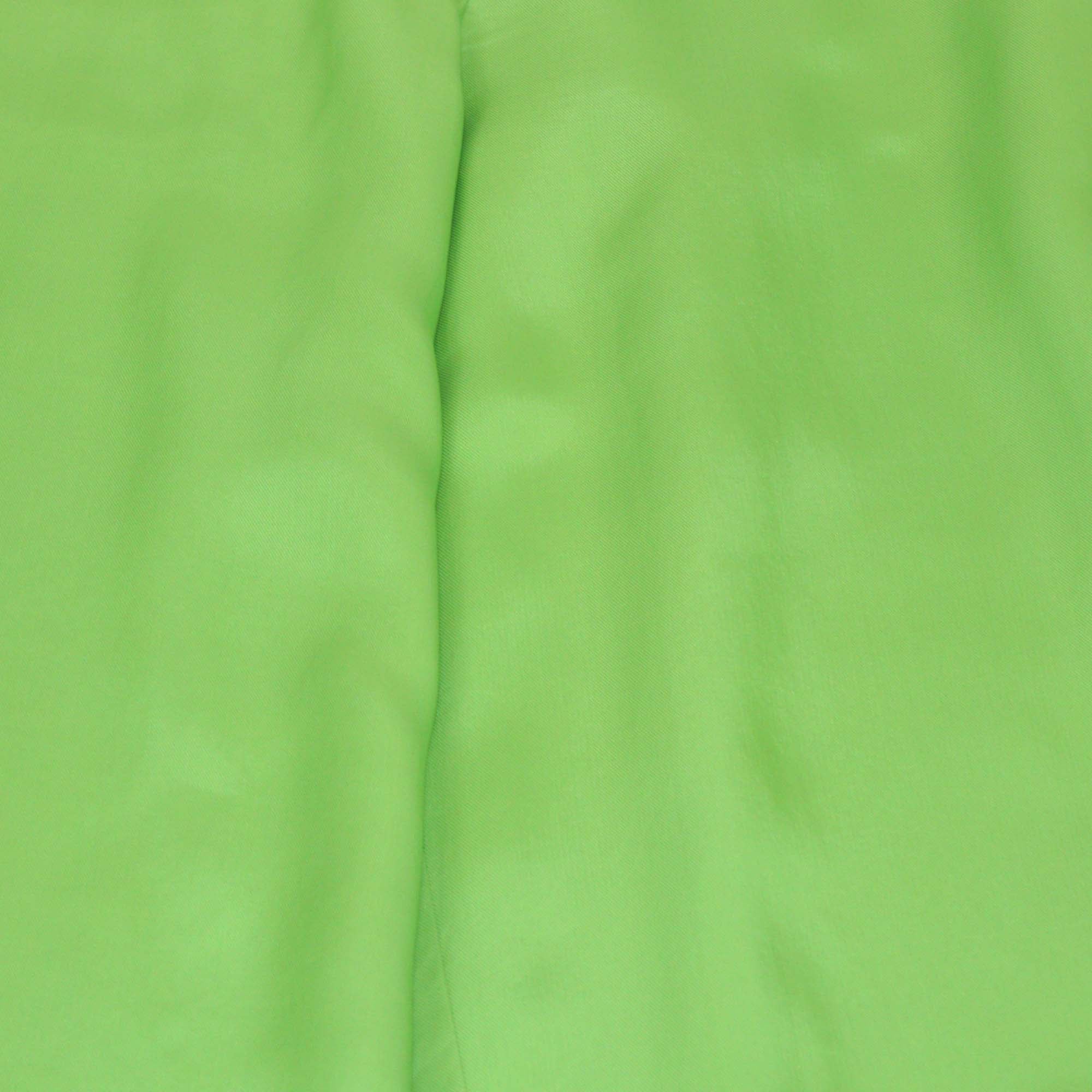 Christopher John Rogers Green Viscose Twill Wide Leg Pants