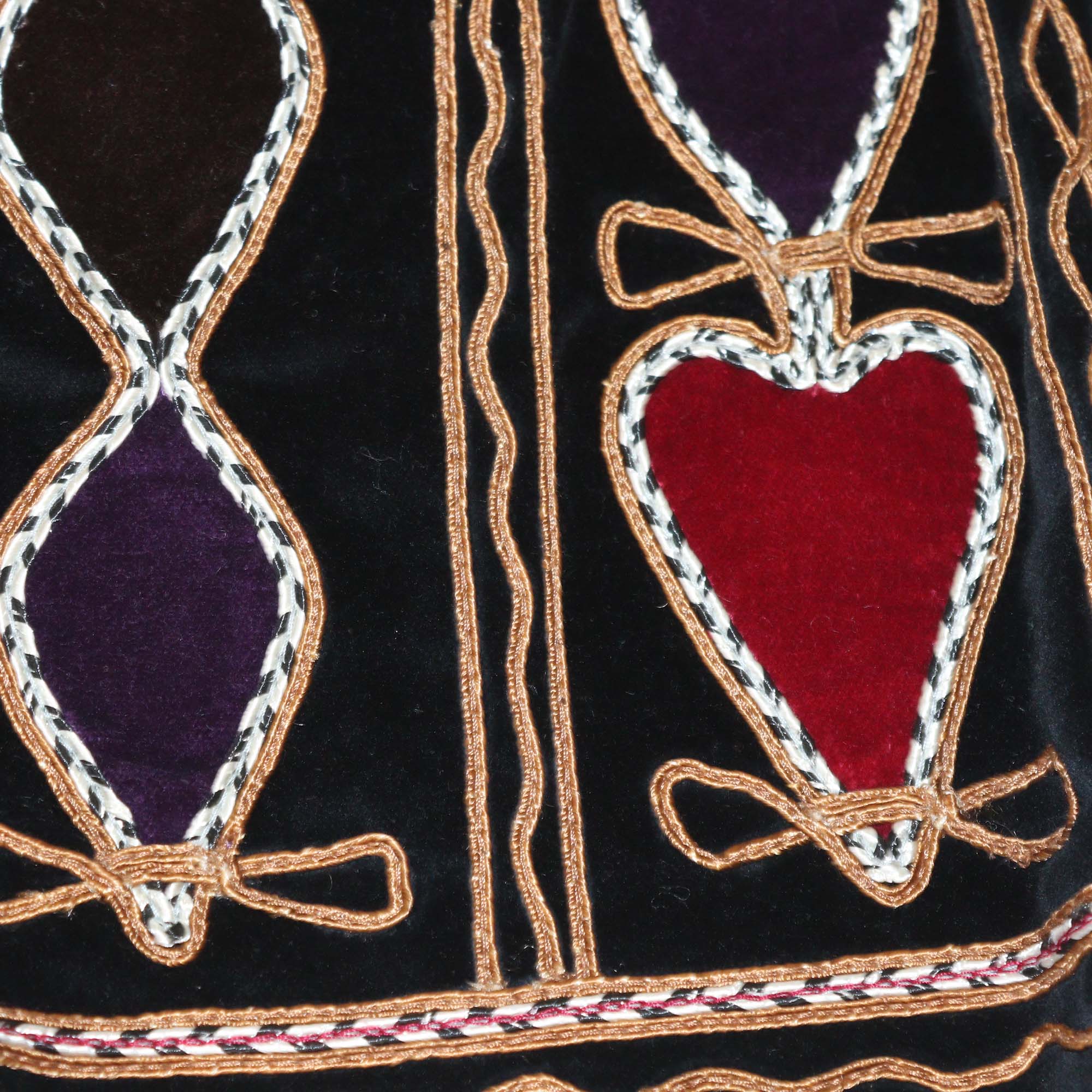 Christian Dior Multicolor Velvet Embroidered Patterned Mini Short