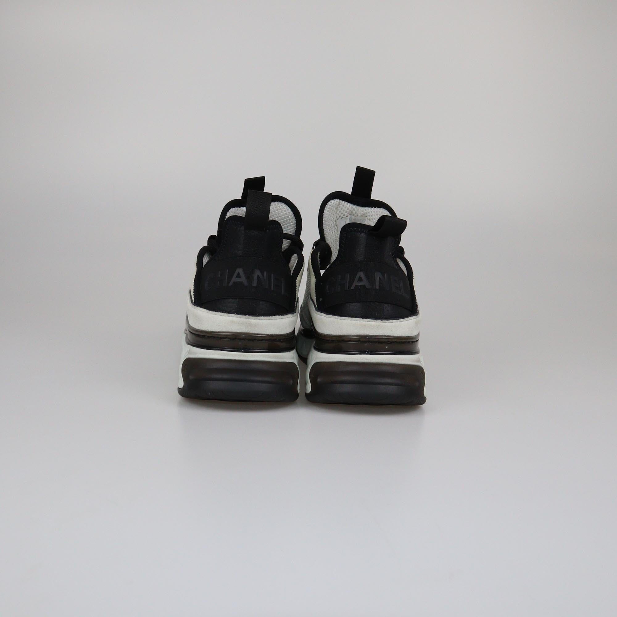 Chanel White Trainer Low Top Sneakers Womens Chanel