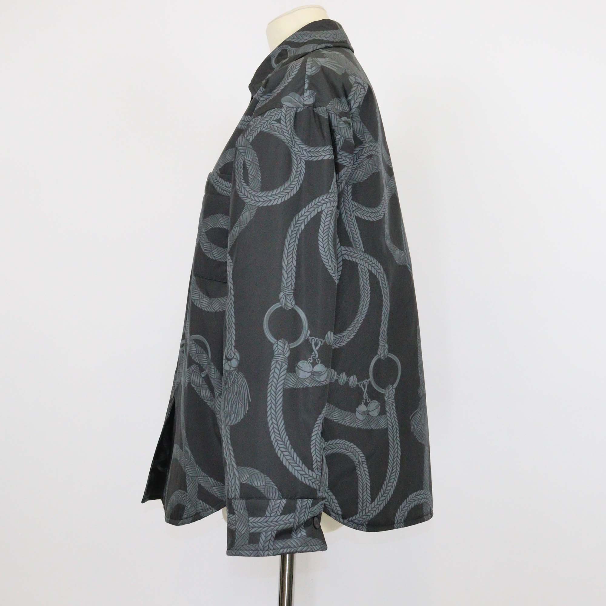 Hermes Grey Polyester Palefroi Remix Reversible Jacket