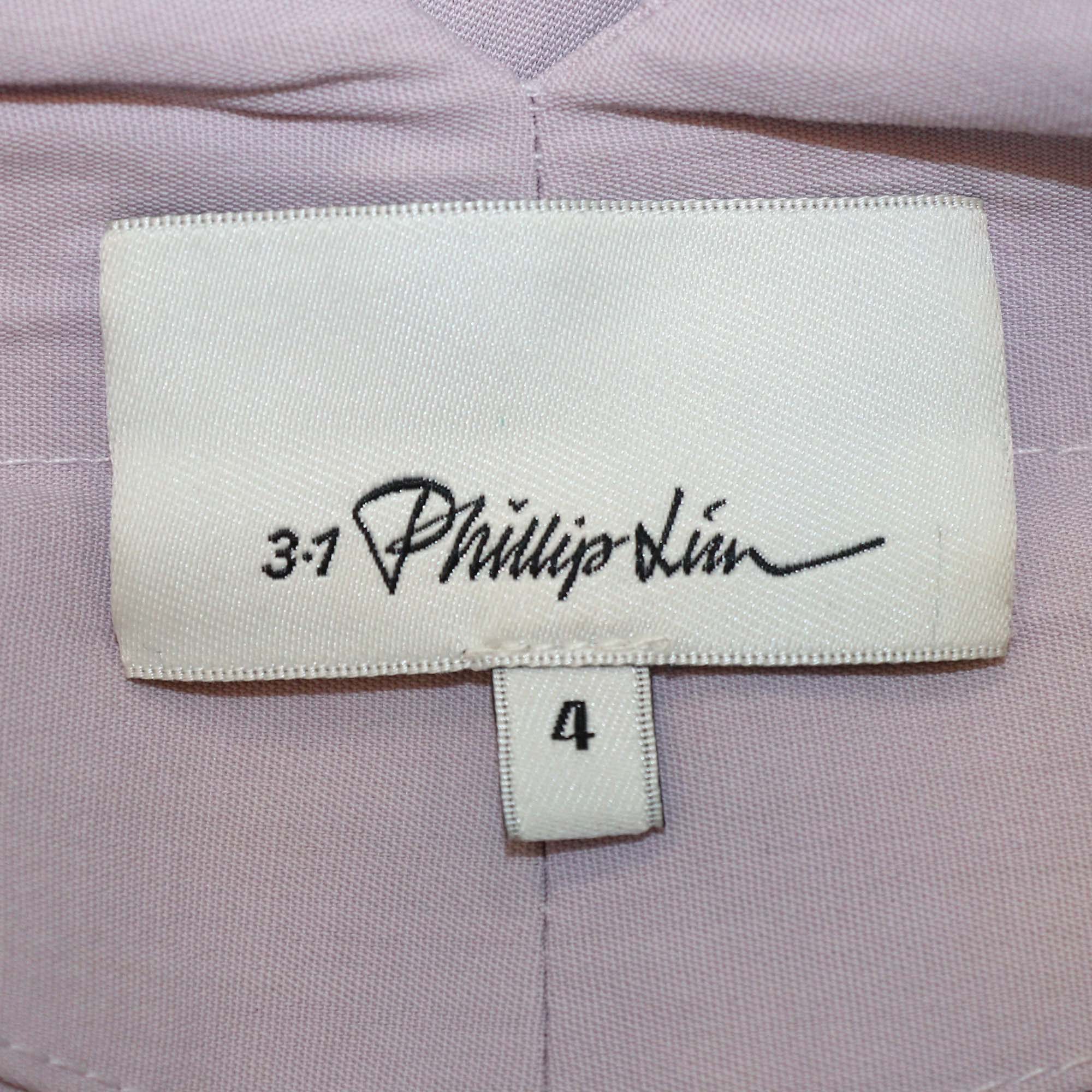 3.1 Phillip Lim Lilac Purple Blend Fabric Single Breasted Blazer & Straight Leg Pants Set