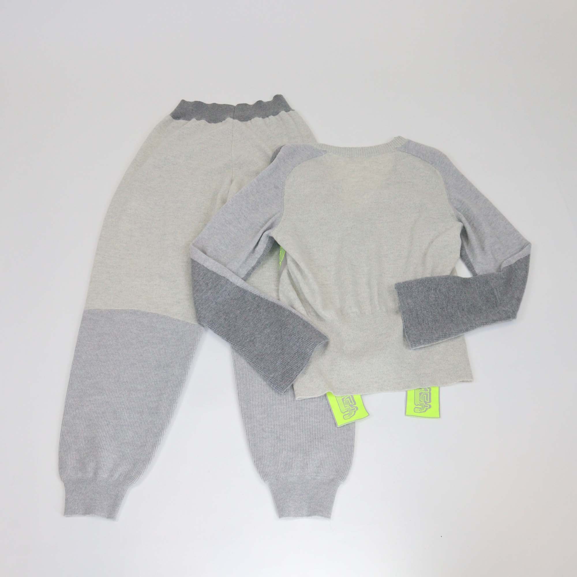 Stella McCartney Grey Logo Tape Cardigan & Jogger Pants Set