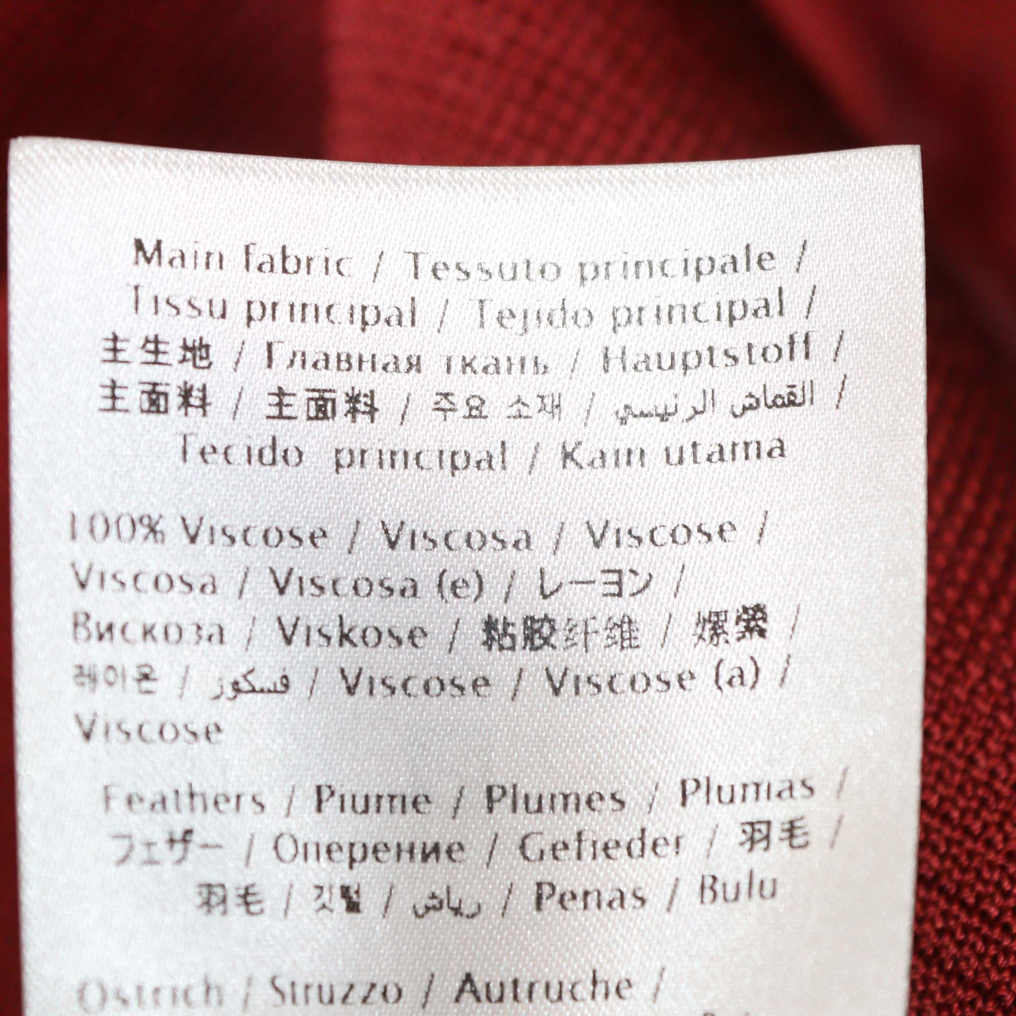 Valentino Red Viscose Feather Trim Knit V Neck Top & Wide Leg Pants Set