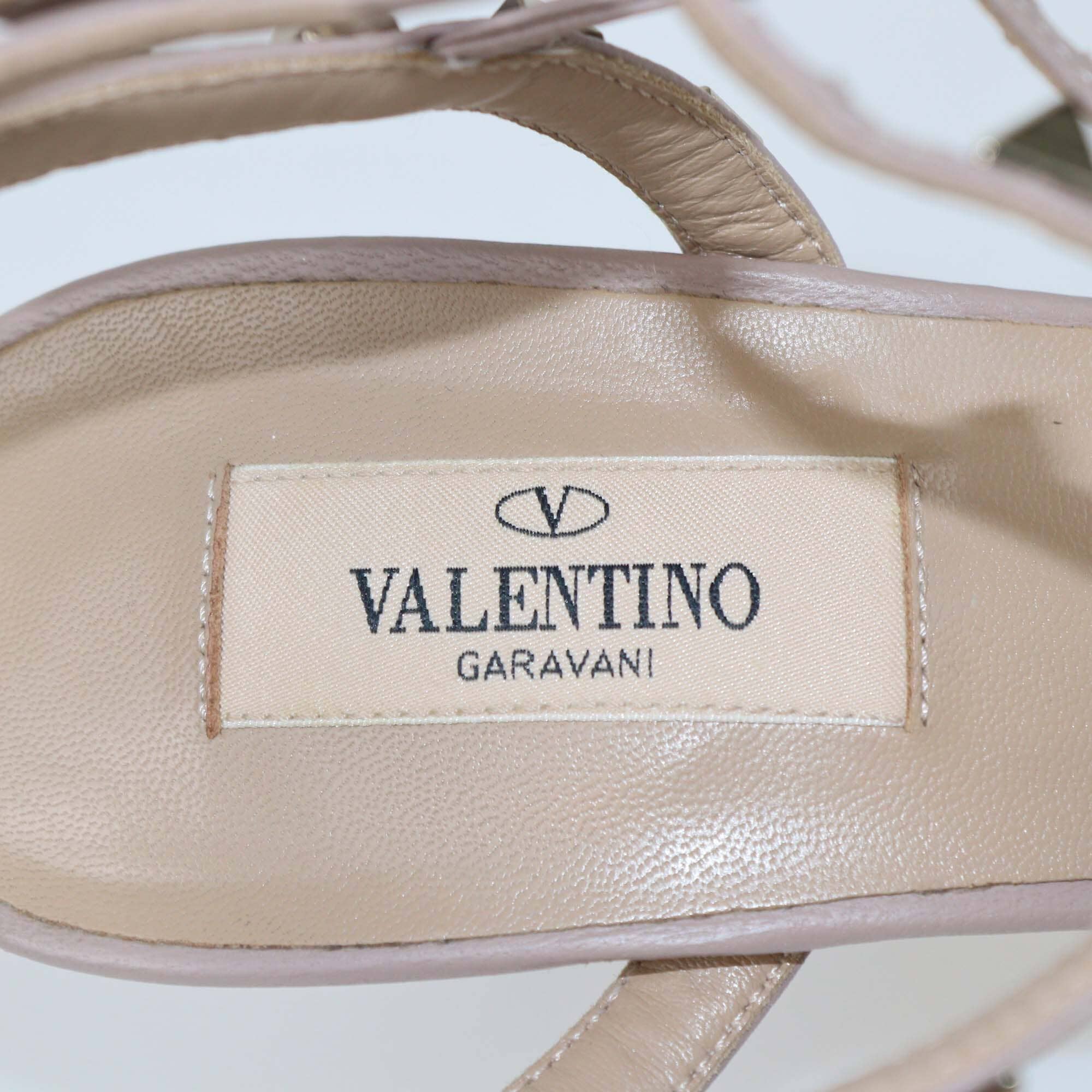 Valentino Black/Mauve Patent Rockstud Caged Pumps Womens Valentino