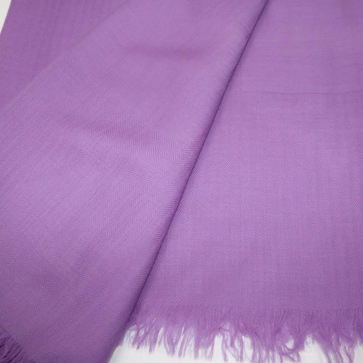 Hermes Purple Cashmere and Wool Shawl