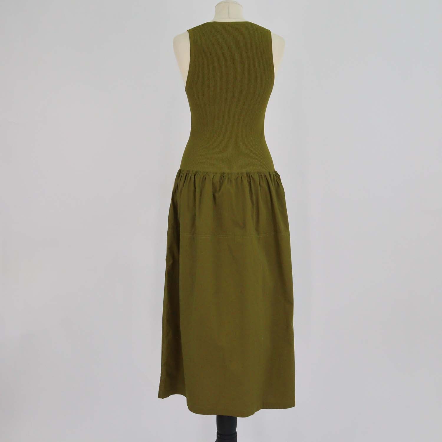 Proenza Schouler Green Cotton Maila Poplin Midi Dress