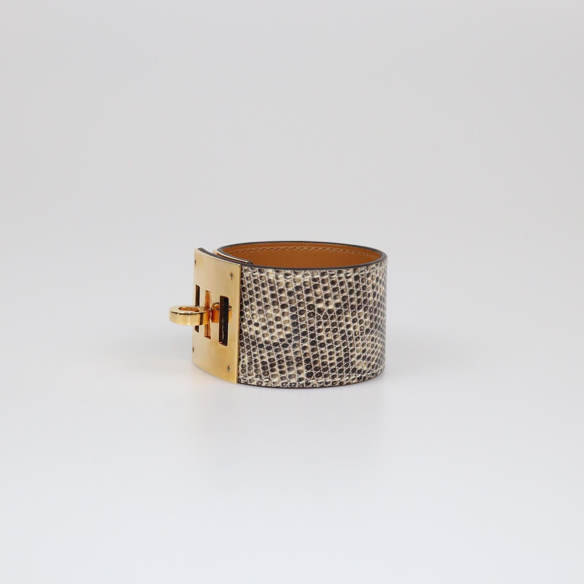 Hermes Beige/Cream Kelly Dog Bracelet T3 Womens Hermes