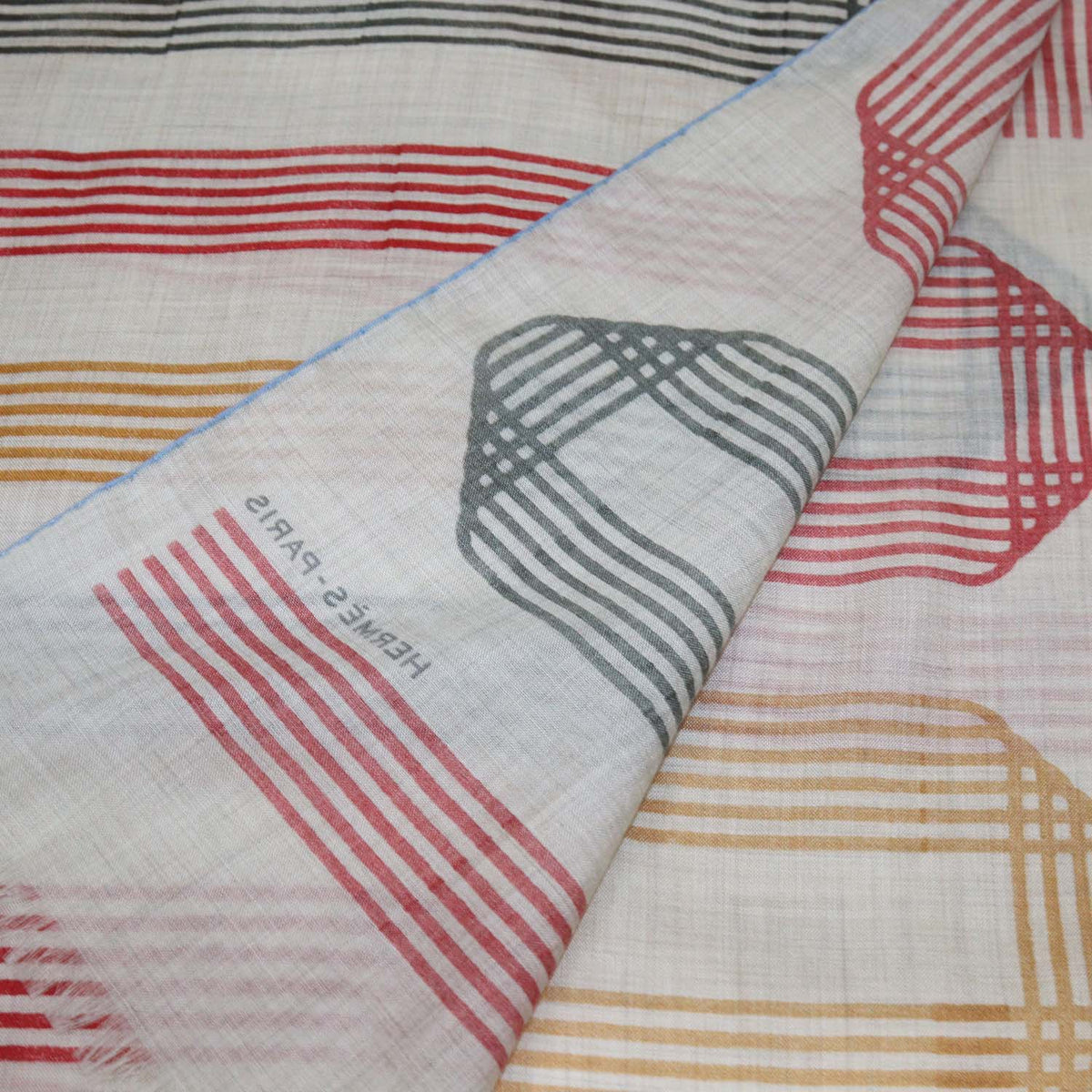 Hermes Multicolor Cashmere Rubans d'Hermes Rectangle Shawl