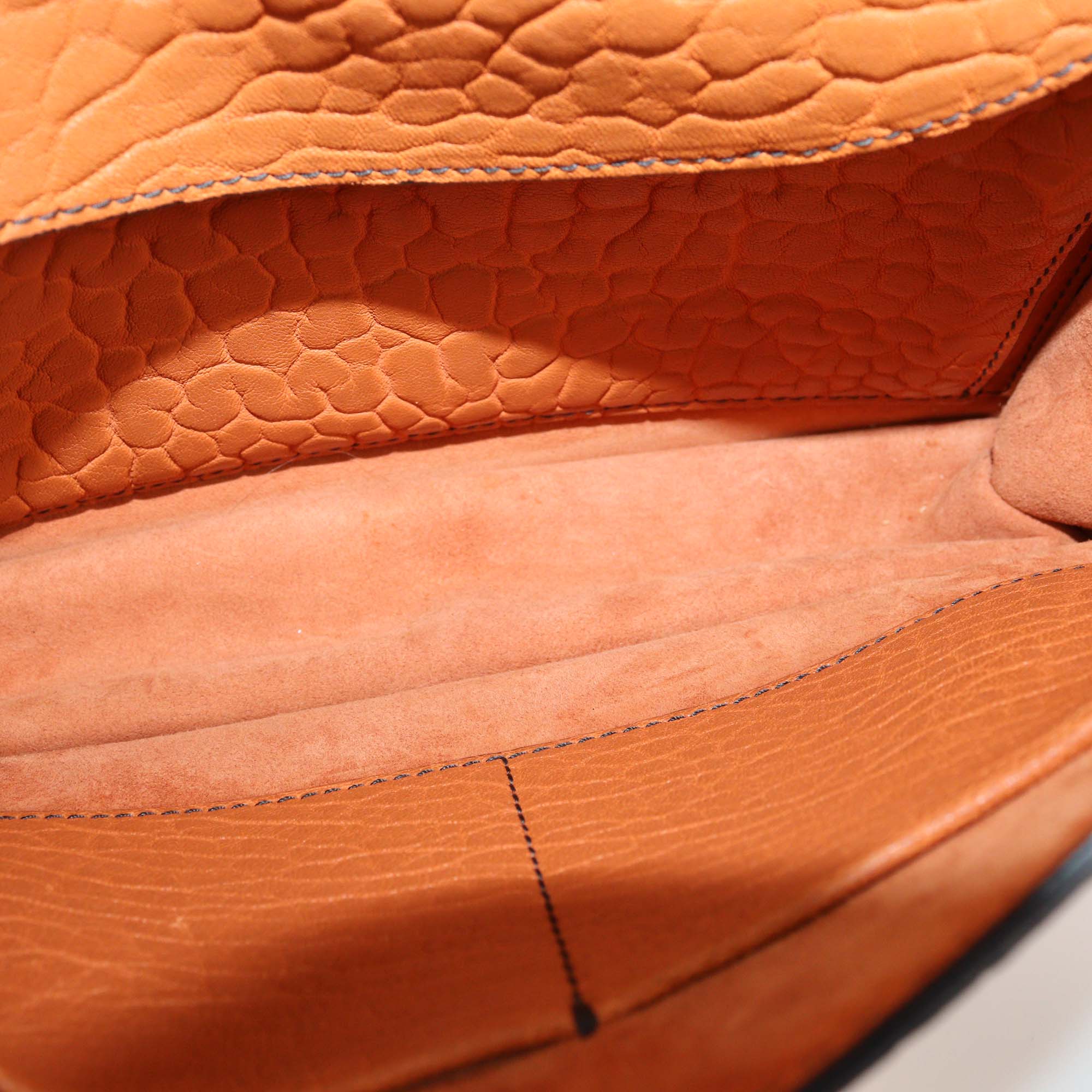 Christian Dior Brick Orange Leather Medium J'Adior Flap Bag