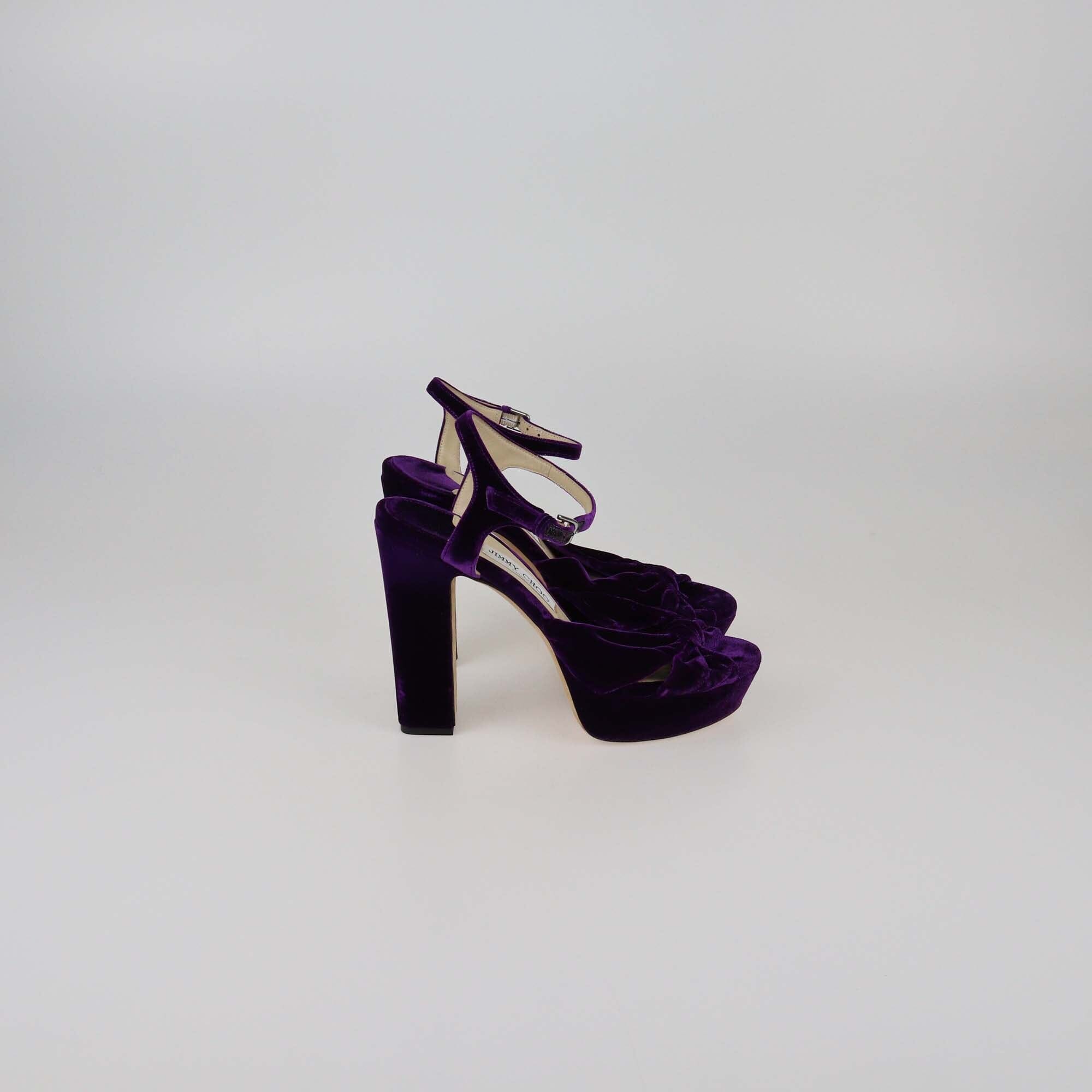 Jimmy Choo Purple Heloise 120 Platform Sandals Womens Jimmy Choo