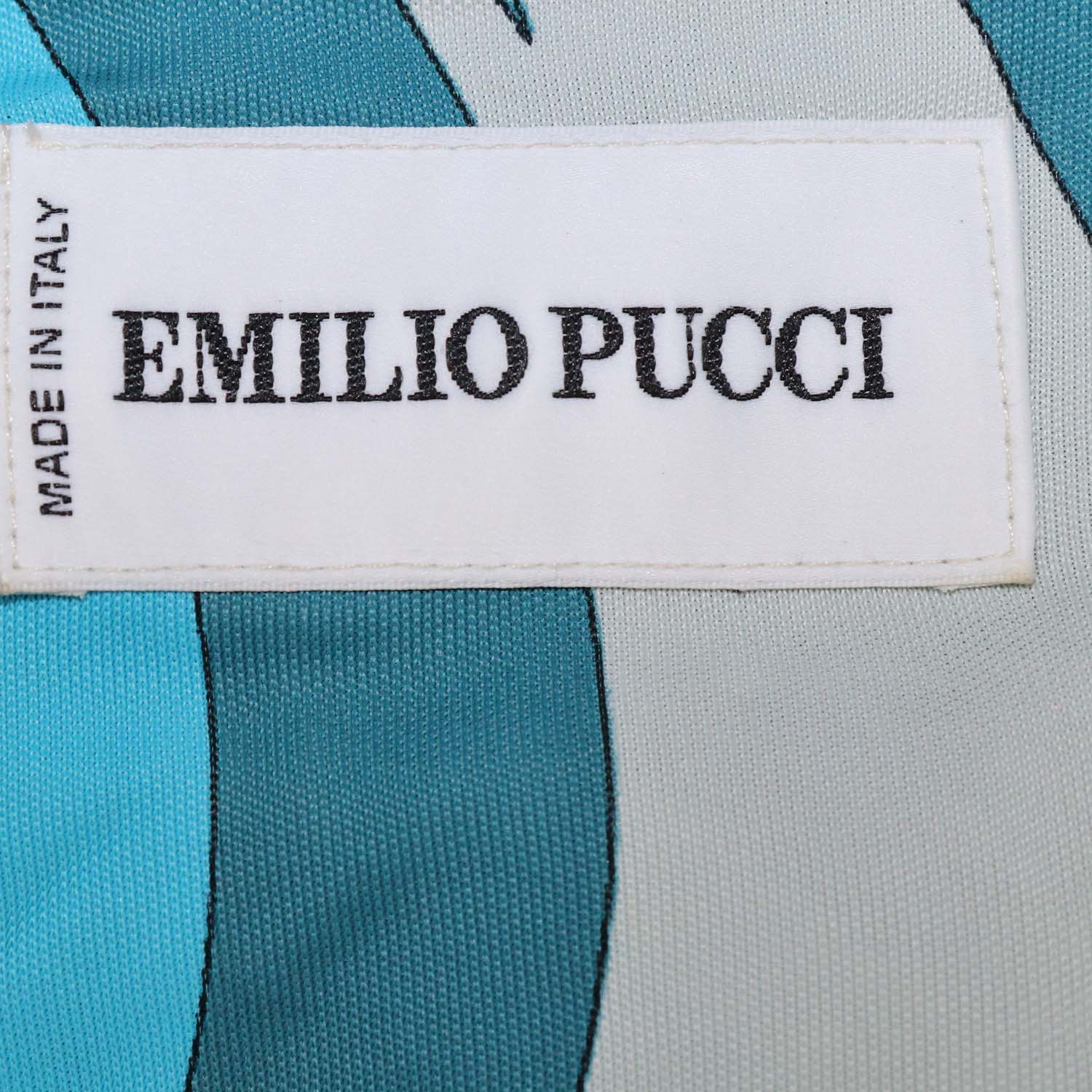 Emilio Pucci Multicolor Viscose Strass Shoulder Embellished Dress