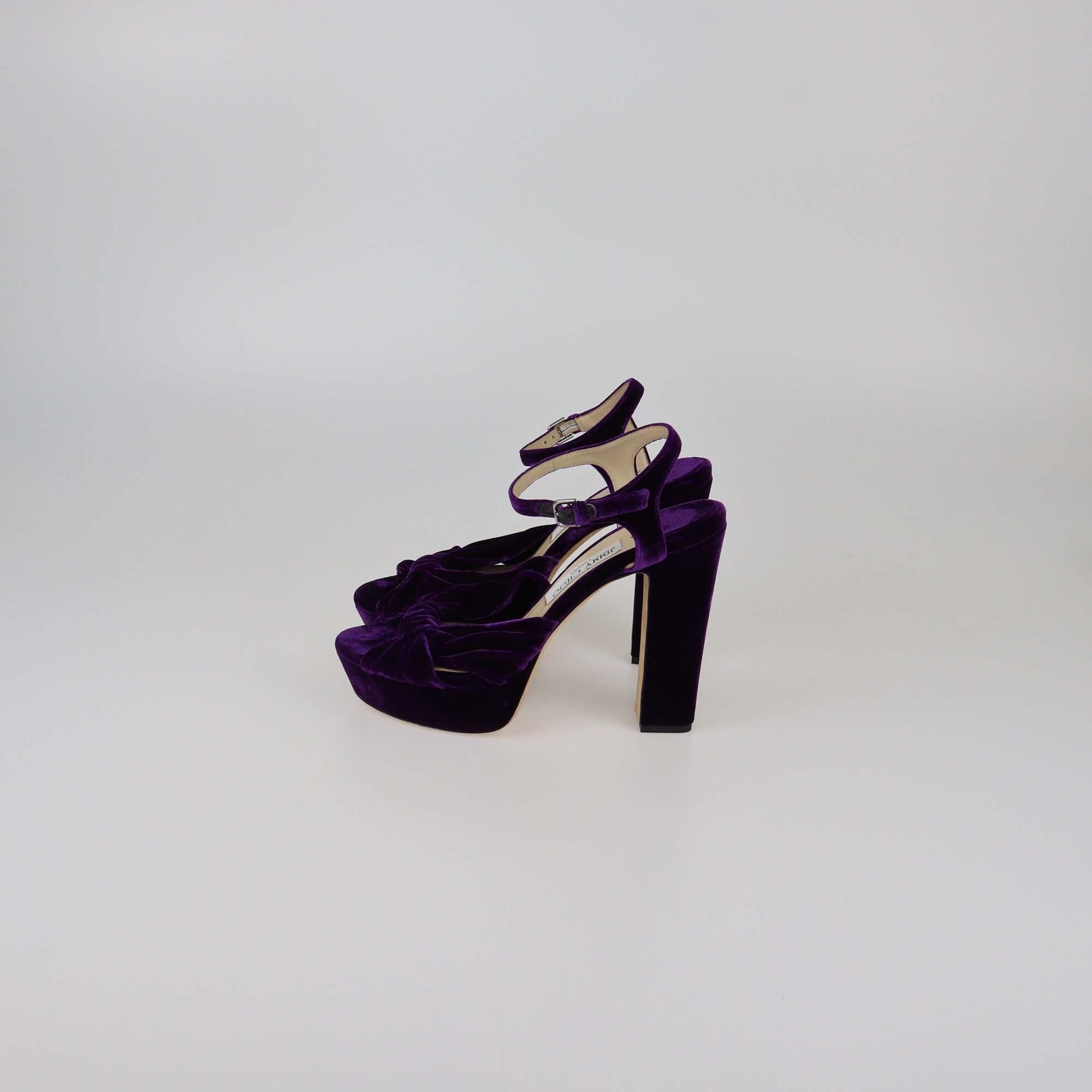 Jimmy Choo Purple Heloise 120 Platform Sandals Womens Jimmy Choo