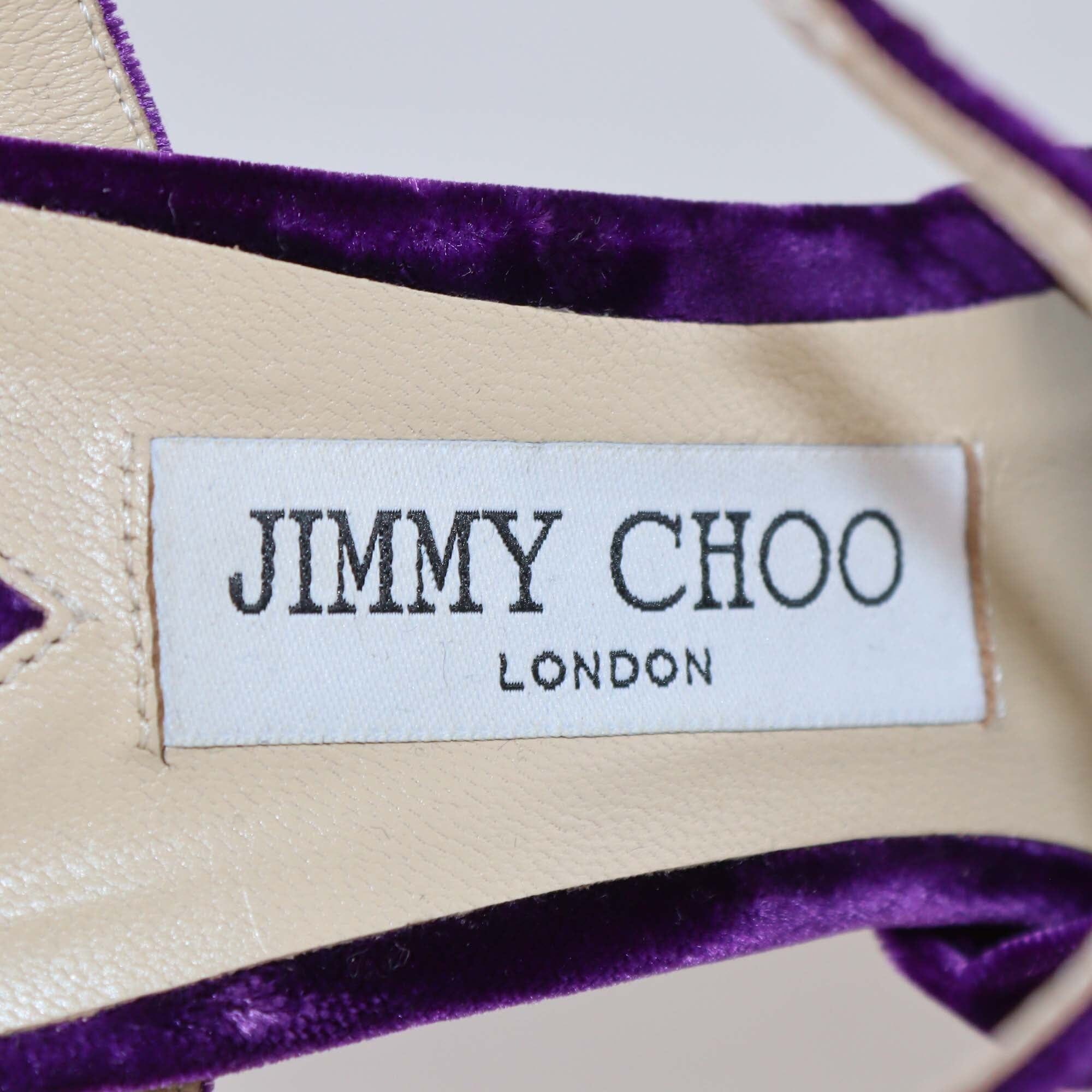 Jimmy Choo Purple Heloise 120 Platform Sandals Womens Jimmy Choo