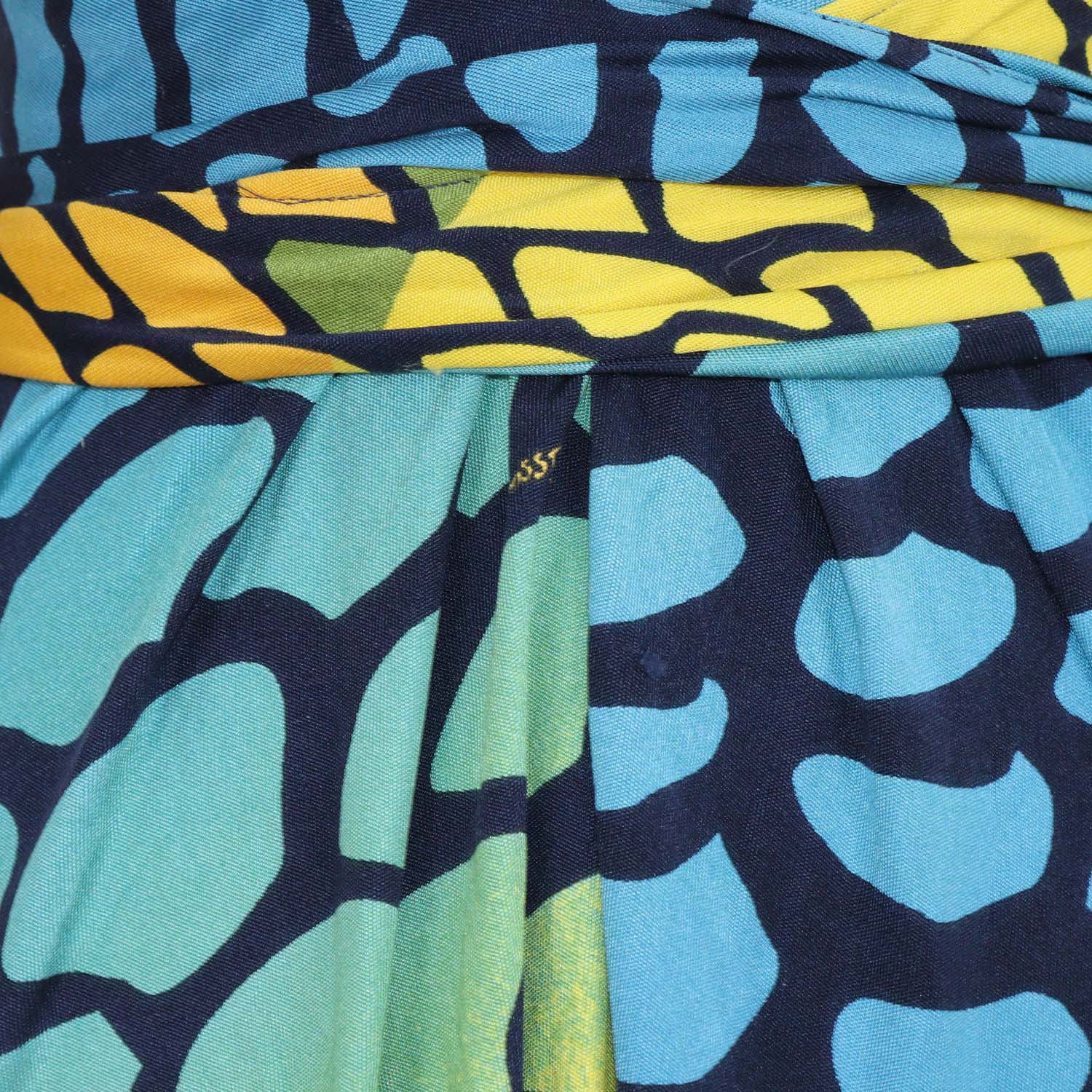Issa Multicolor Silk Printed Halterneck Dress