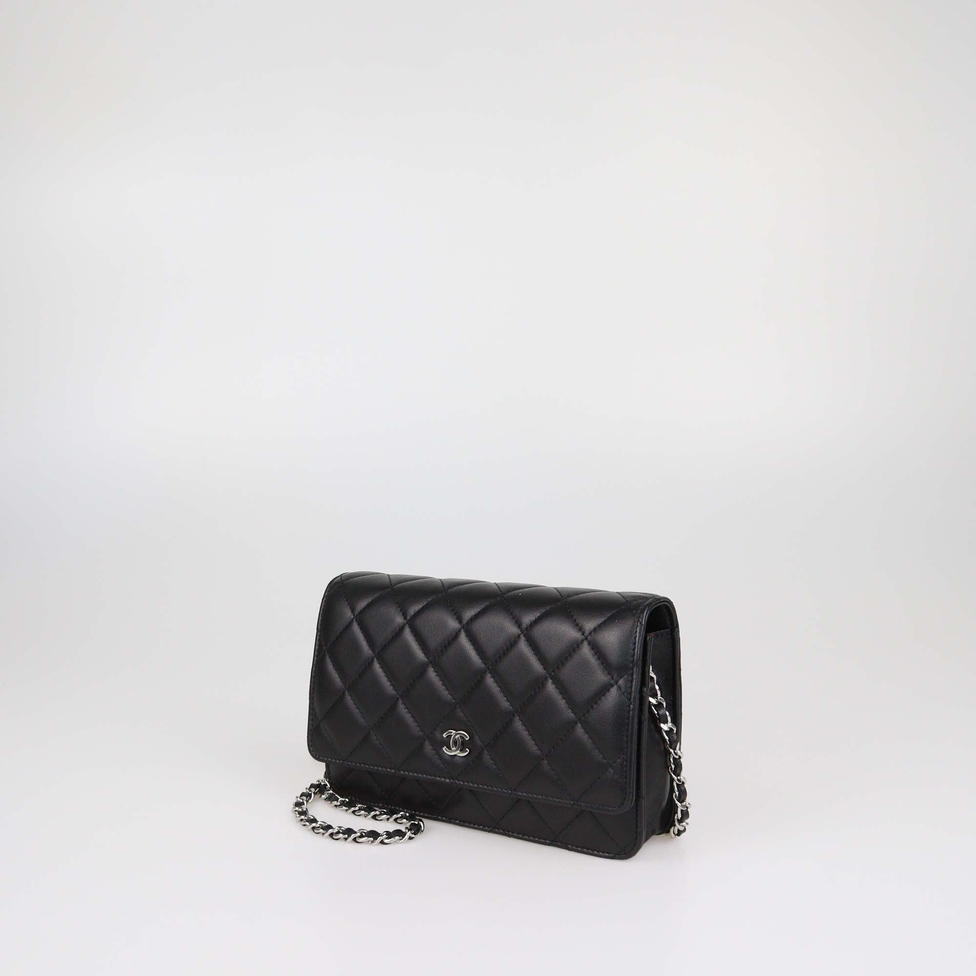 Chanel Black Quilted Leather WOC Bag