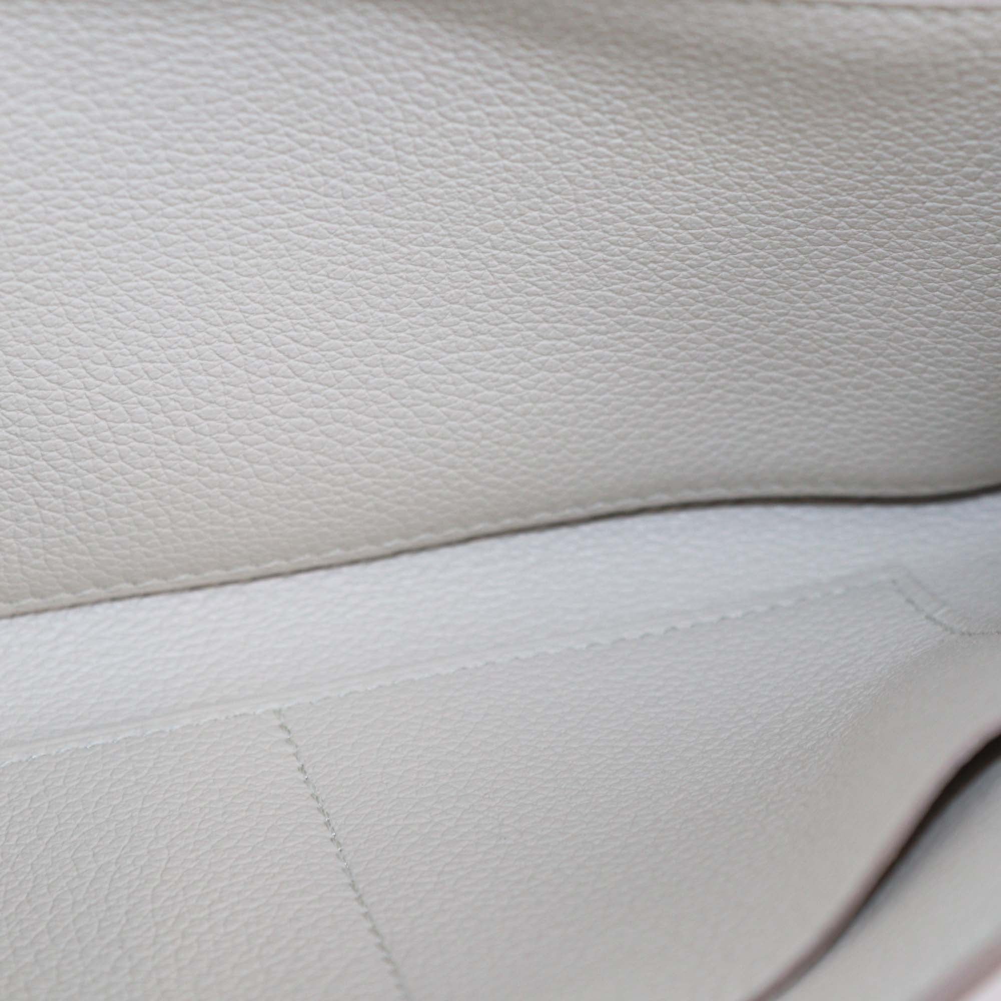 Hermes Beton Evercolor Leather Kelly Wallet To Go PHW