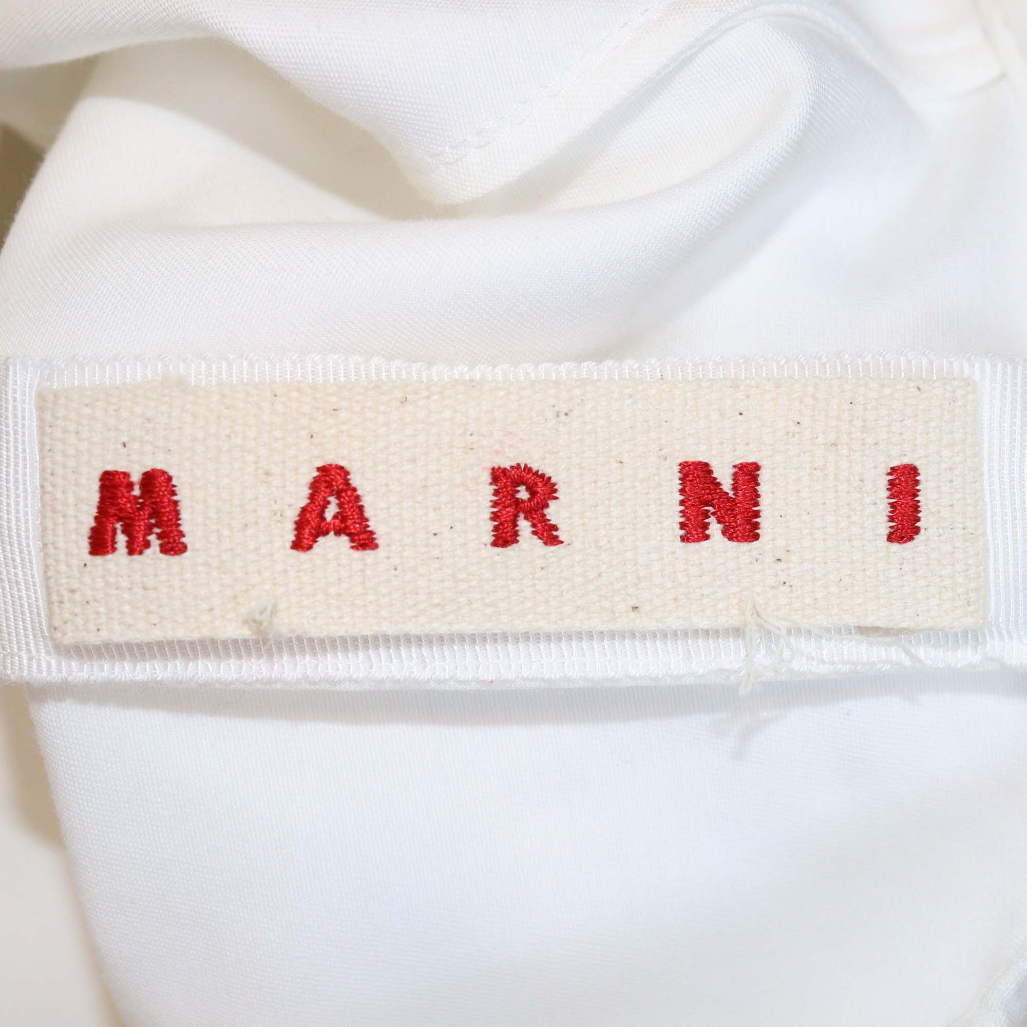 Marni White Cocoon Mini Dress Womens Marni