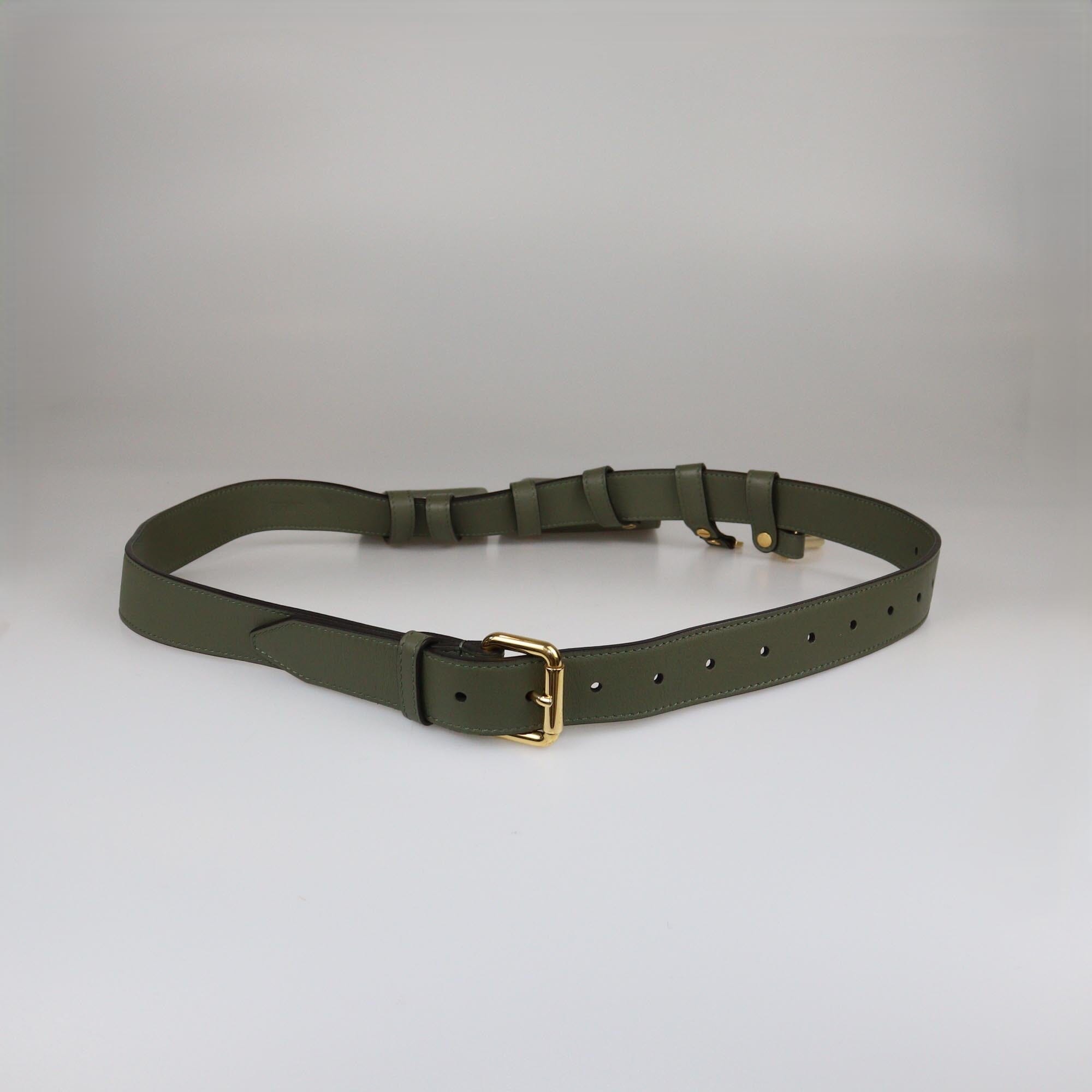 Fendi Military Green Multi Accessories Utility Belt Womens Fendi