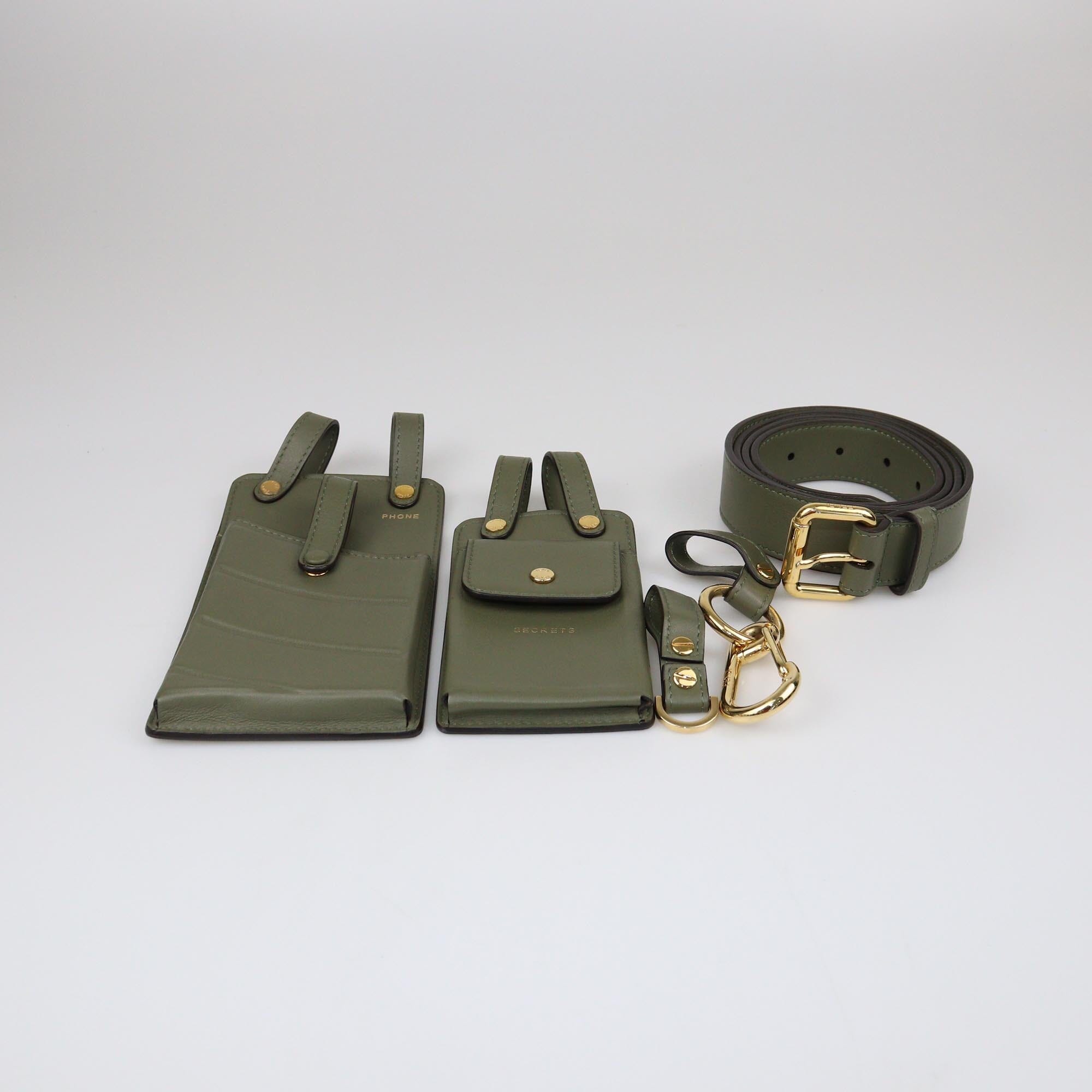Fendi Military Green Multi Accessories Utility Belt Womens Fendi