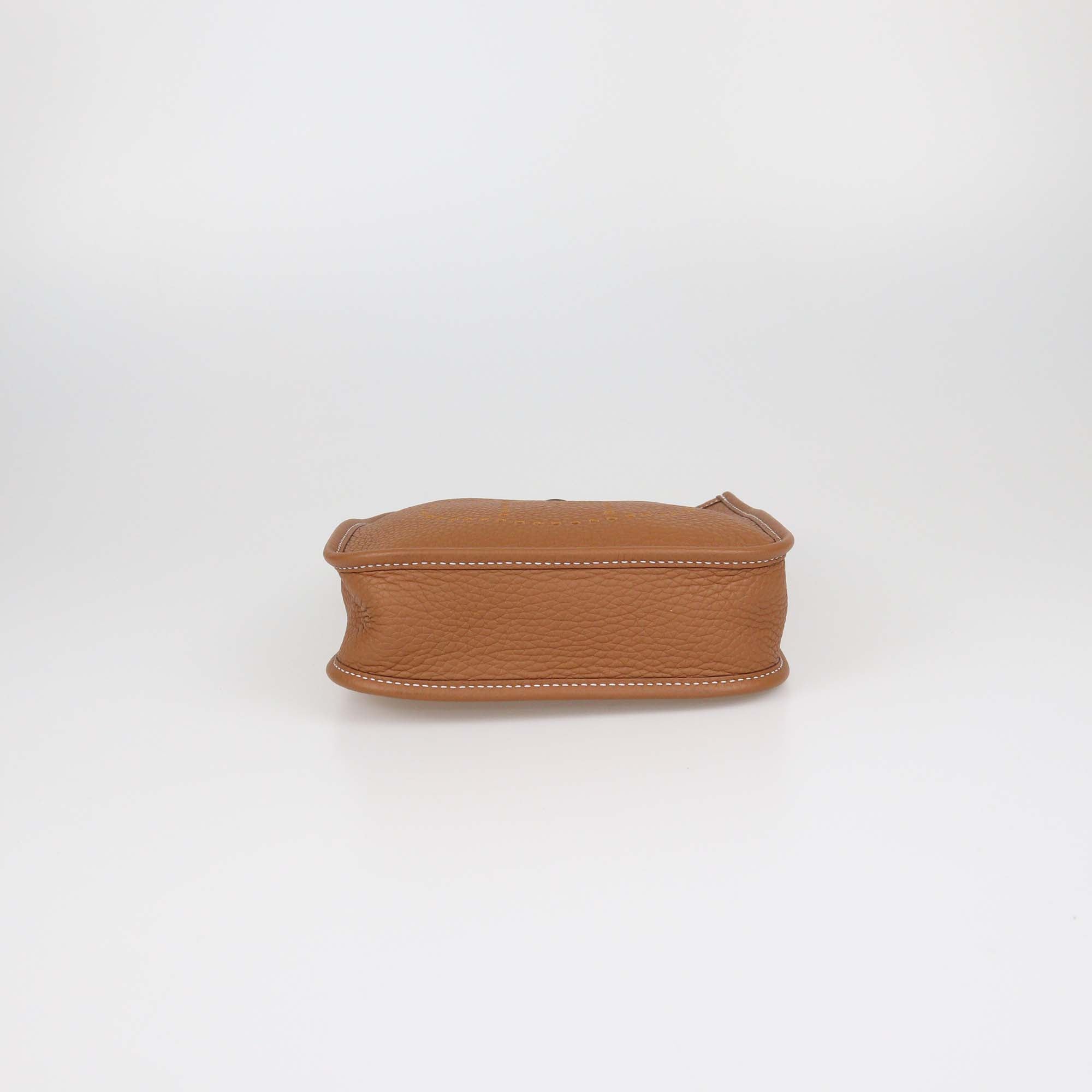 Hermes Gold Clemence Leather Evelyne TPM Bag