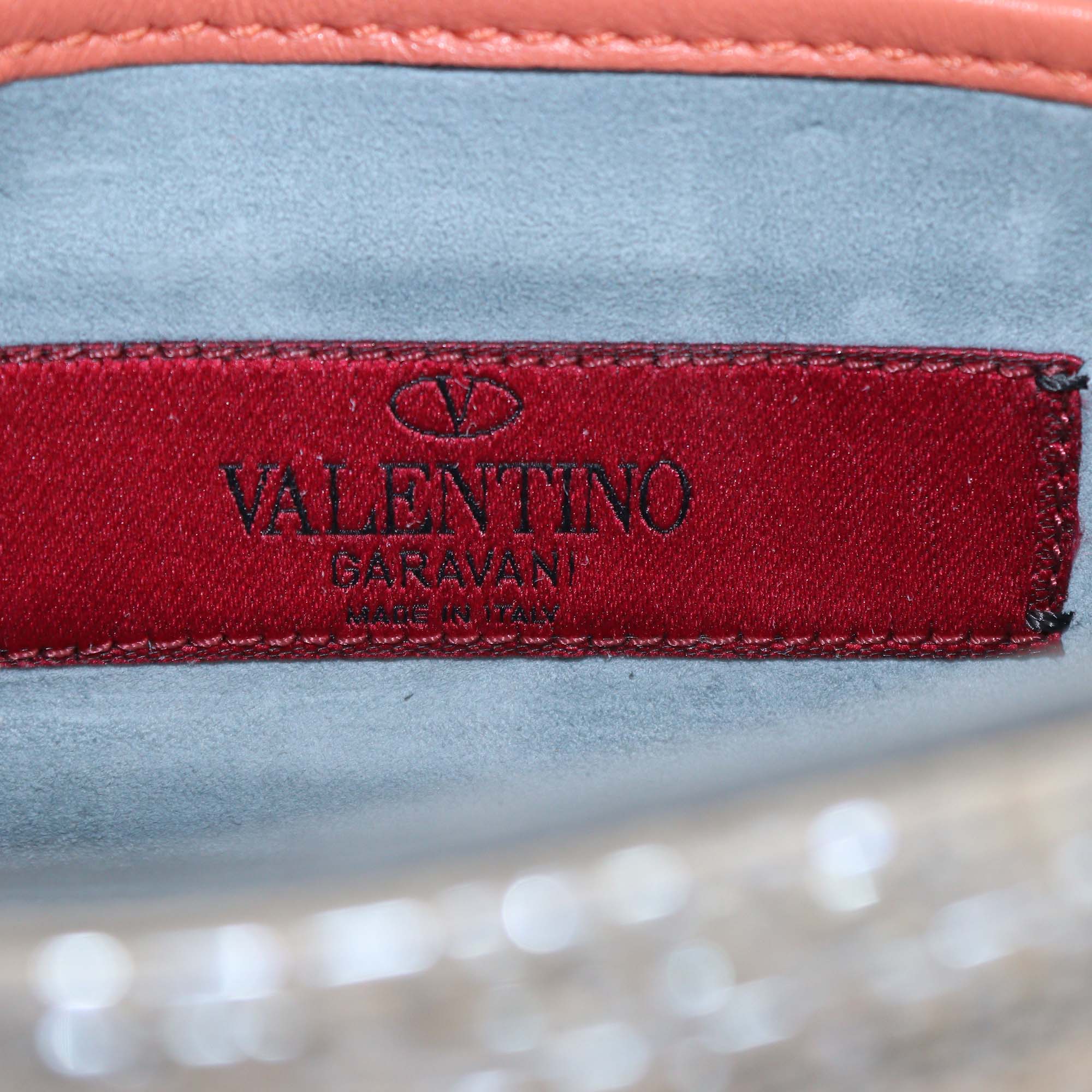 Valentino Multicolor Leather Beaded Rockstud Mini Glam Lock Shoulder Bag