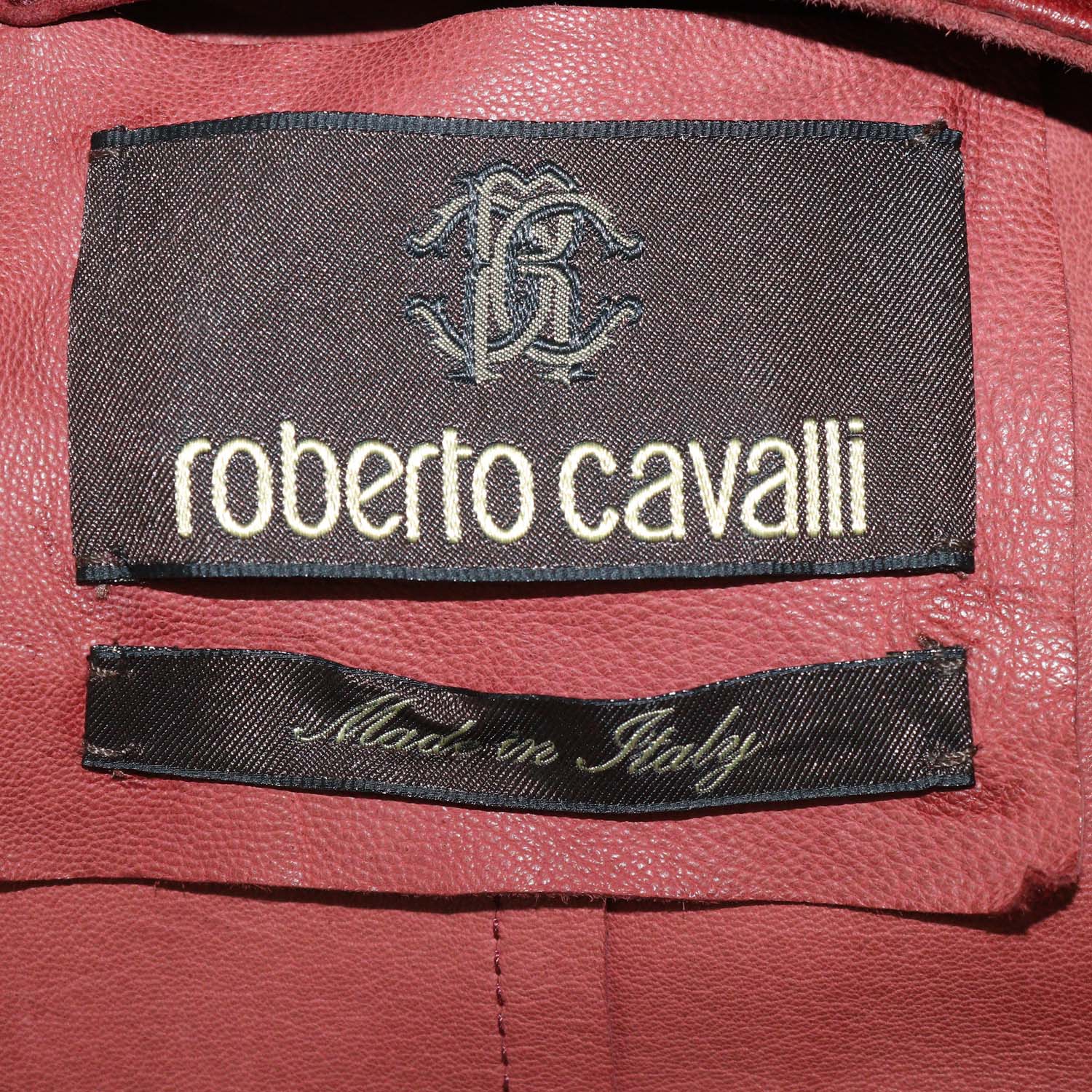 Roberto Cavalli Brown Suede and Leather Fringed Studded Long Vest