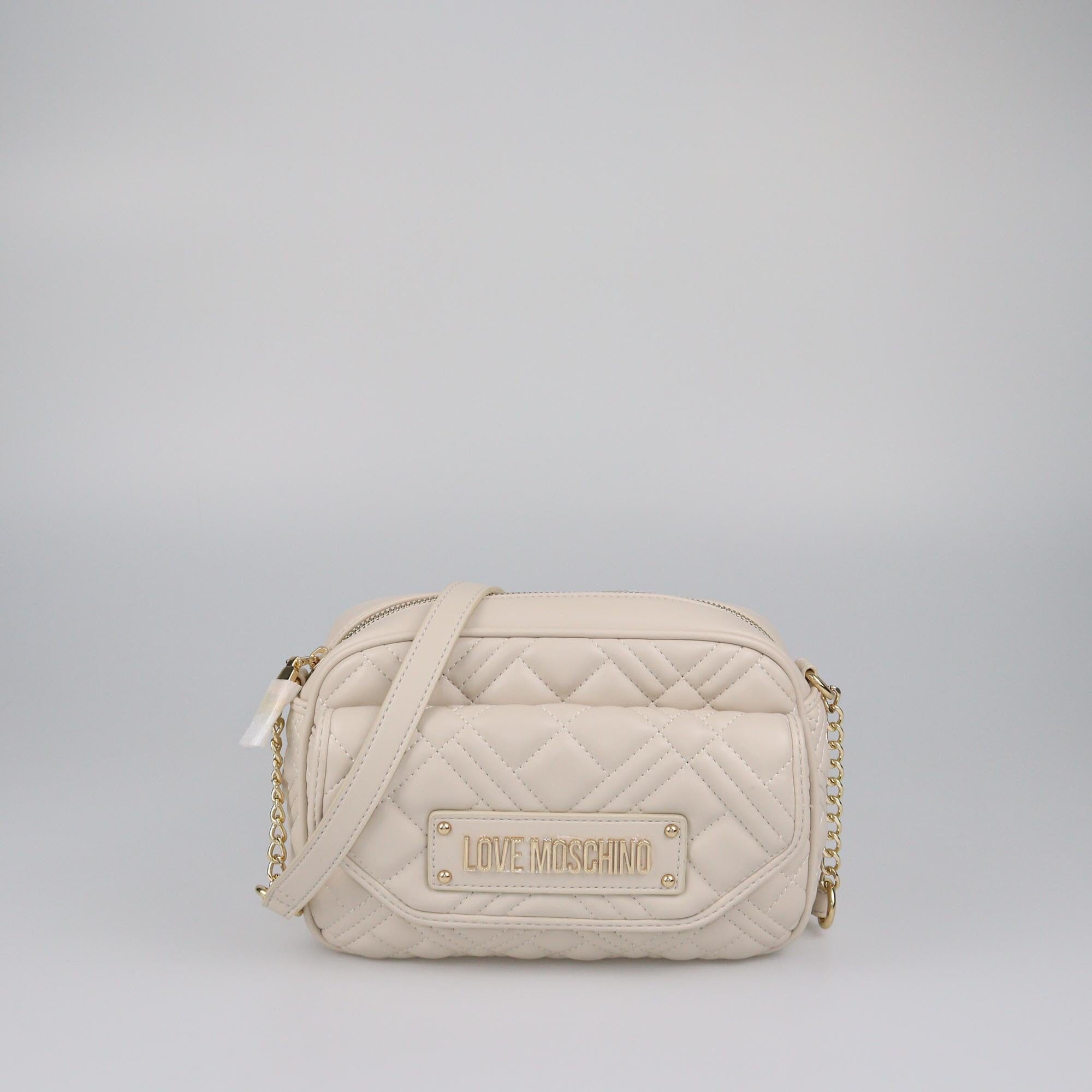 Love Moschino Off White Quilted Camera Shoulder Bag Womens Love Moschino