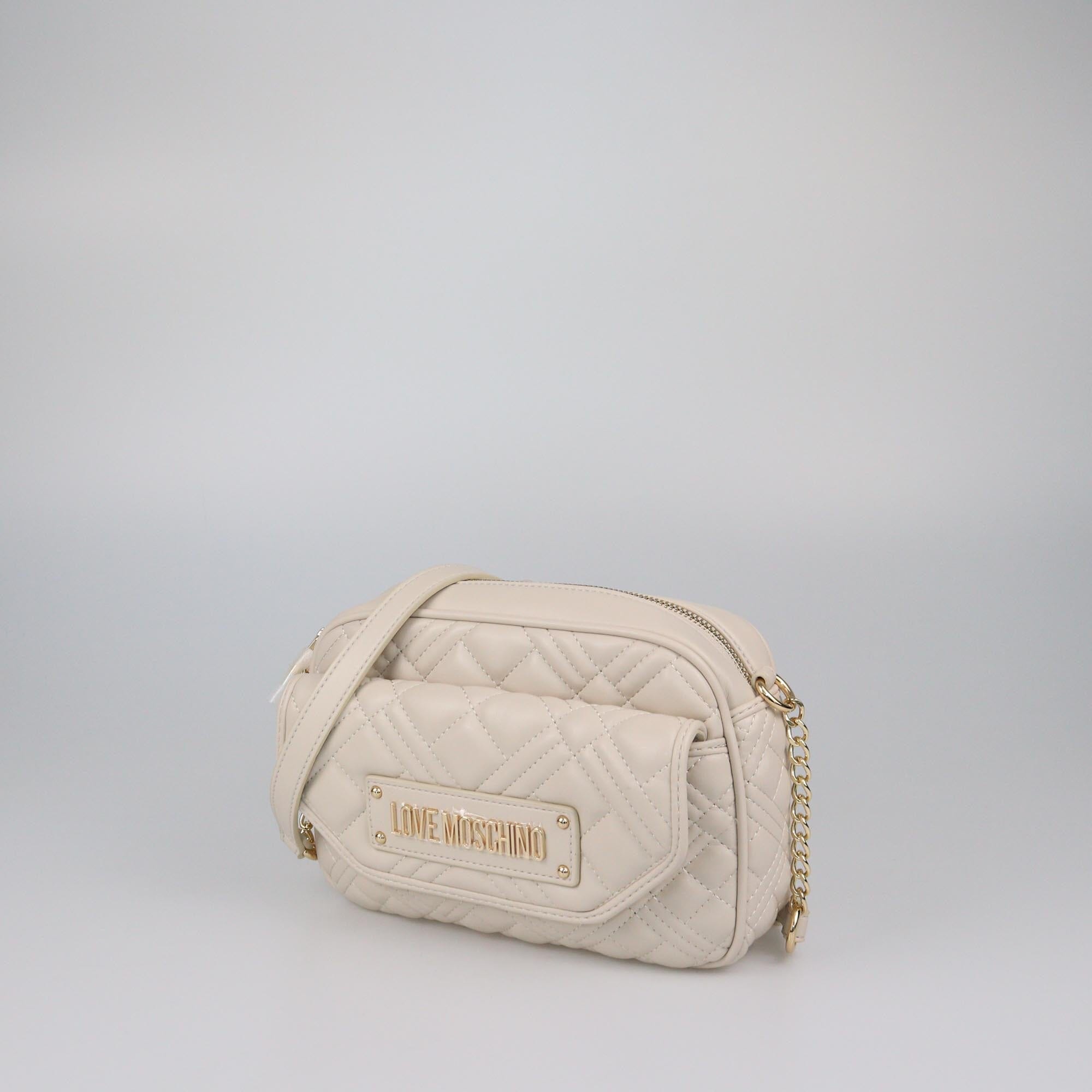Love Moschino Off White Quilted Camera Shoulder Bag Womens Love Moschino