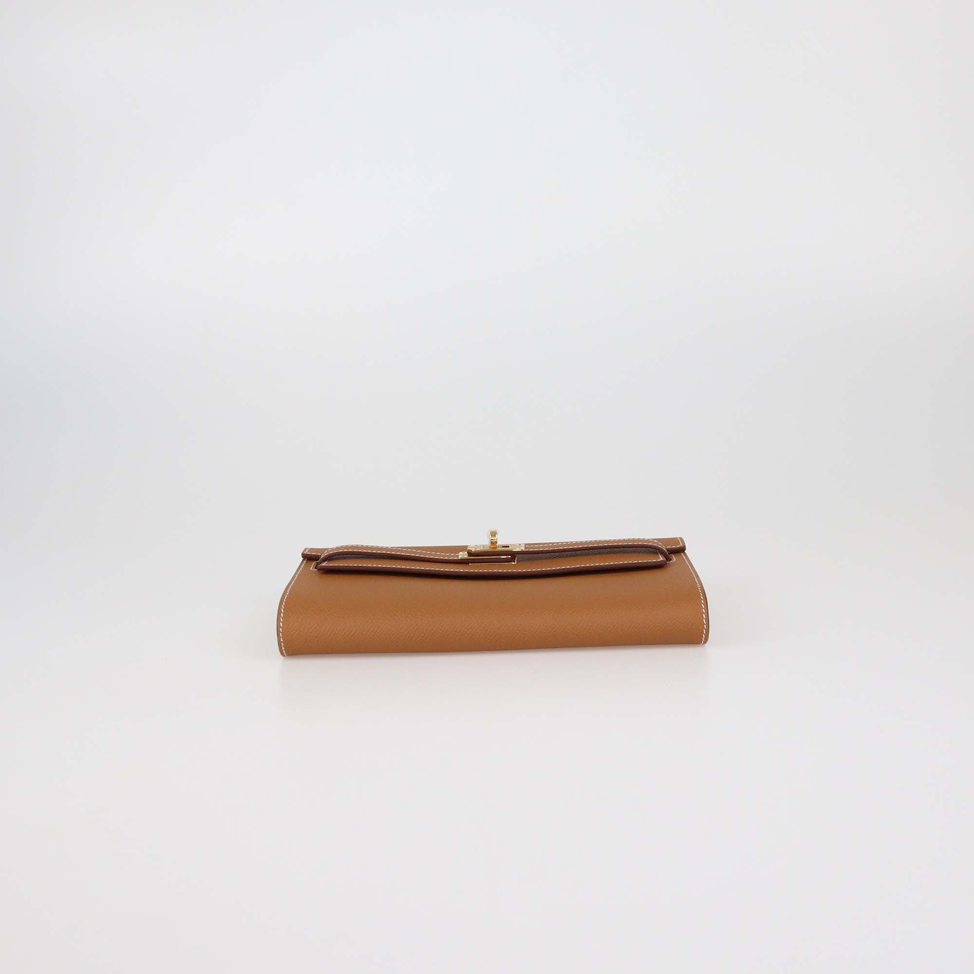 Hermes Gold Epsom Kelly Classique To Go Wallet