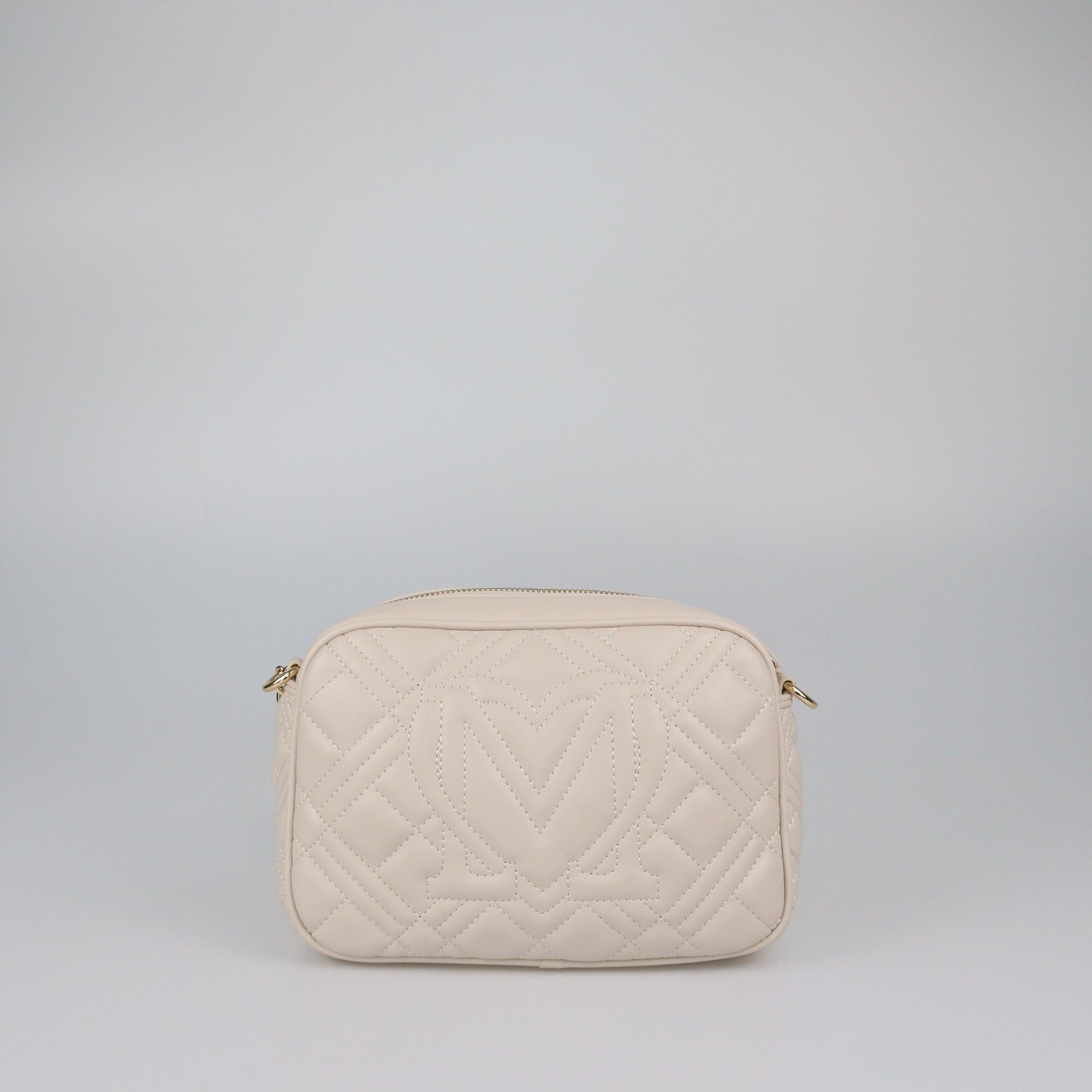 Love Moschino Off White Quilted Camera Shoulder Bag Womens Love Moschino