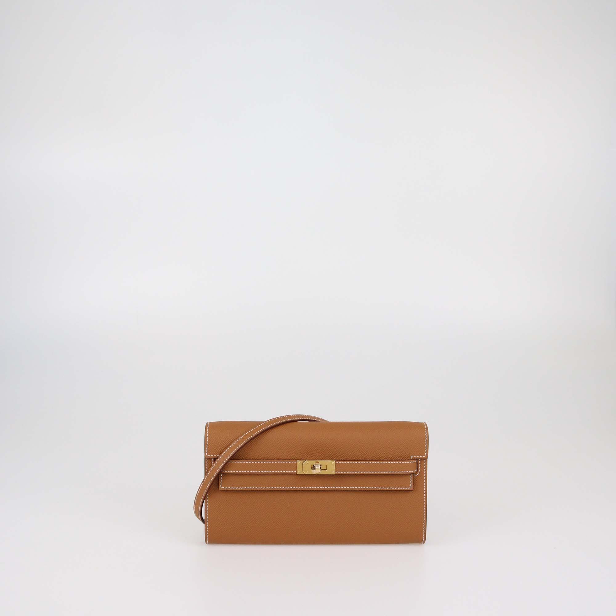 Hermes Gold Epsom Kelly Classique To Go Wallet