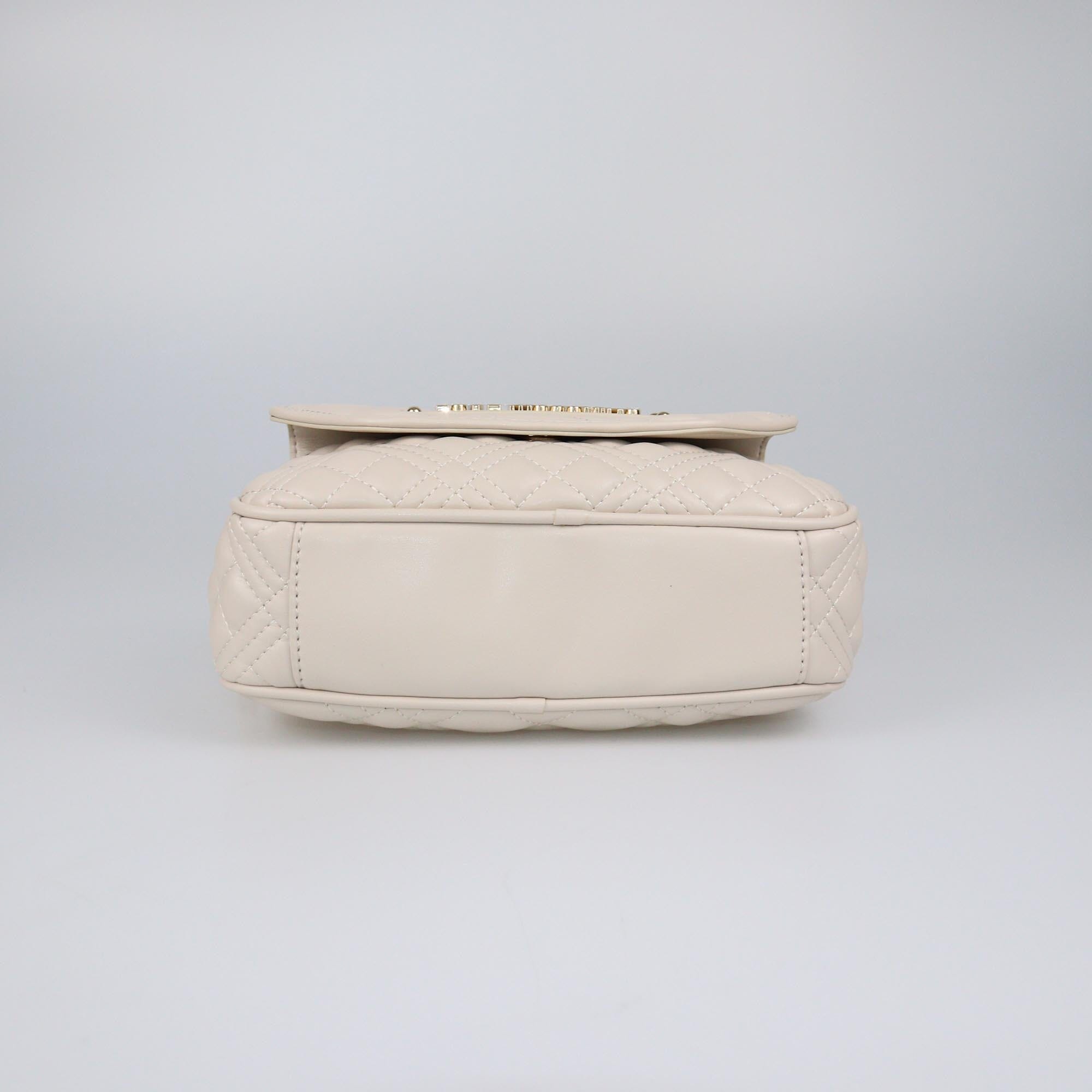 Love Moschino Off White Quilted Camera Shoulder Bag Womens Love Moschino
