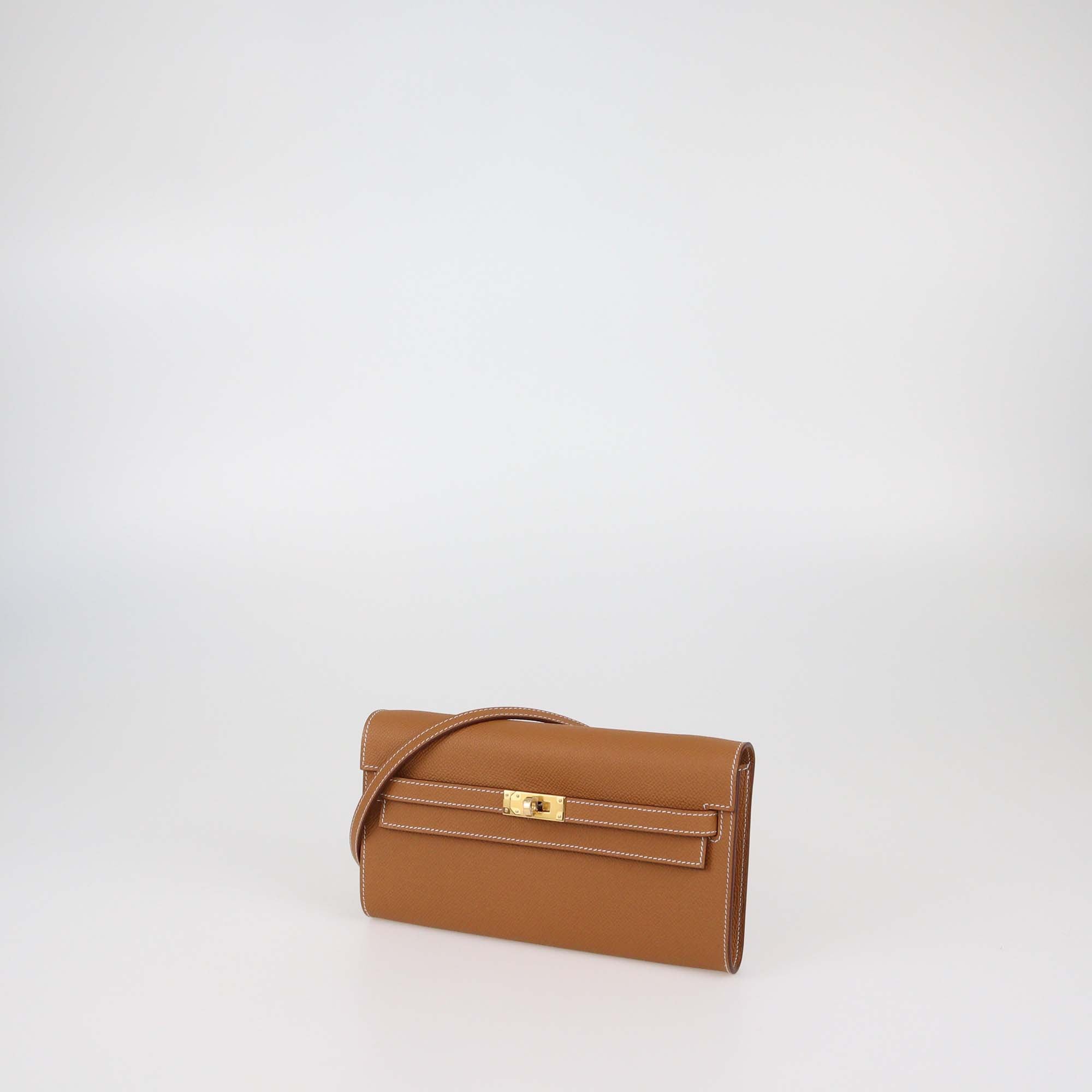 Hermes Gold Epsom Kelly Classique To Go Wallet