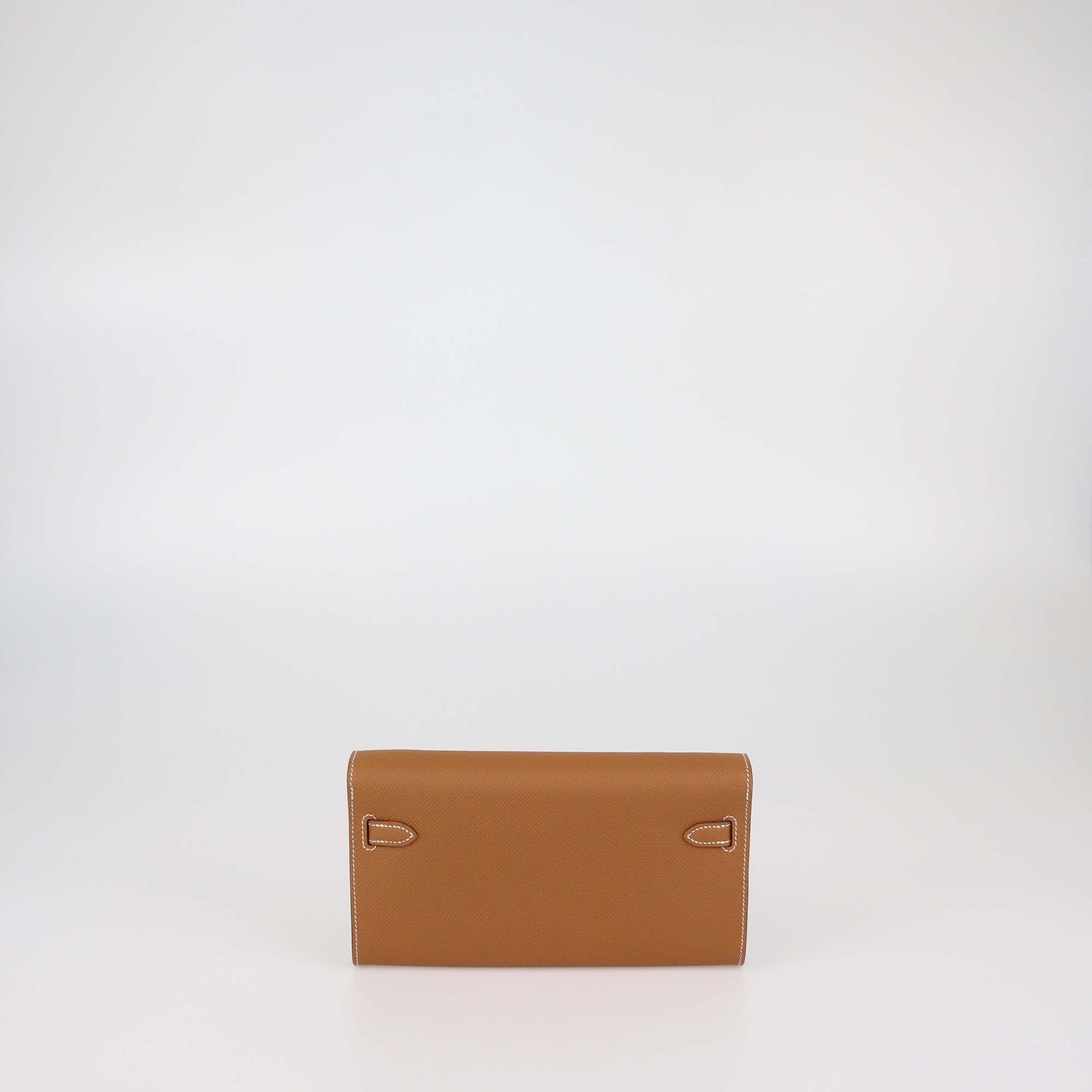Hermes Gold Epsom Kelly Classique To Go Wallet