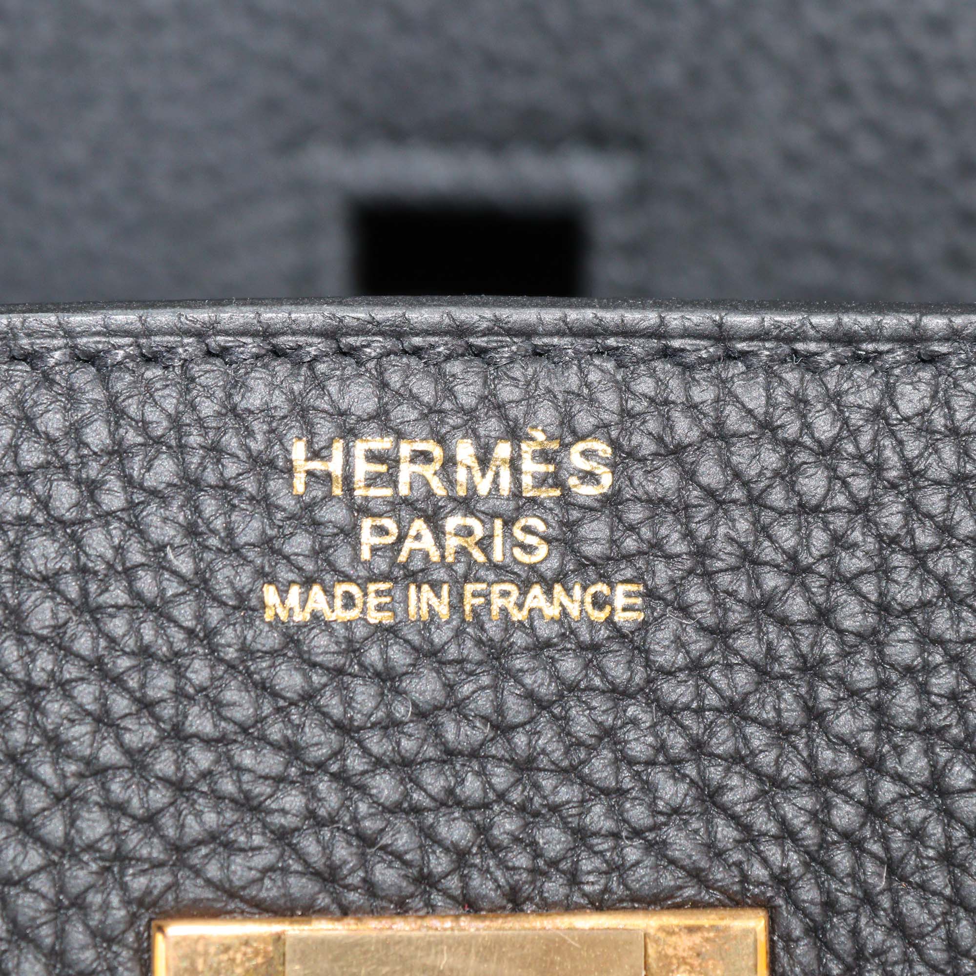 Hermes Black Togo Leather Rose Gold Hardware Birkin 30 Bag