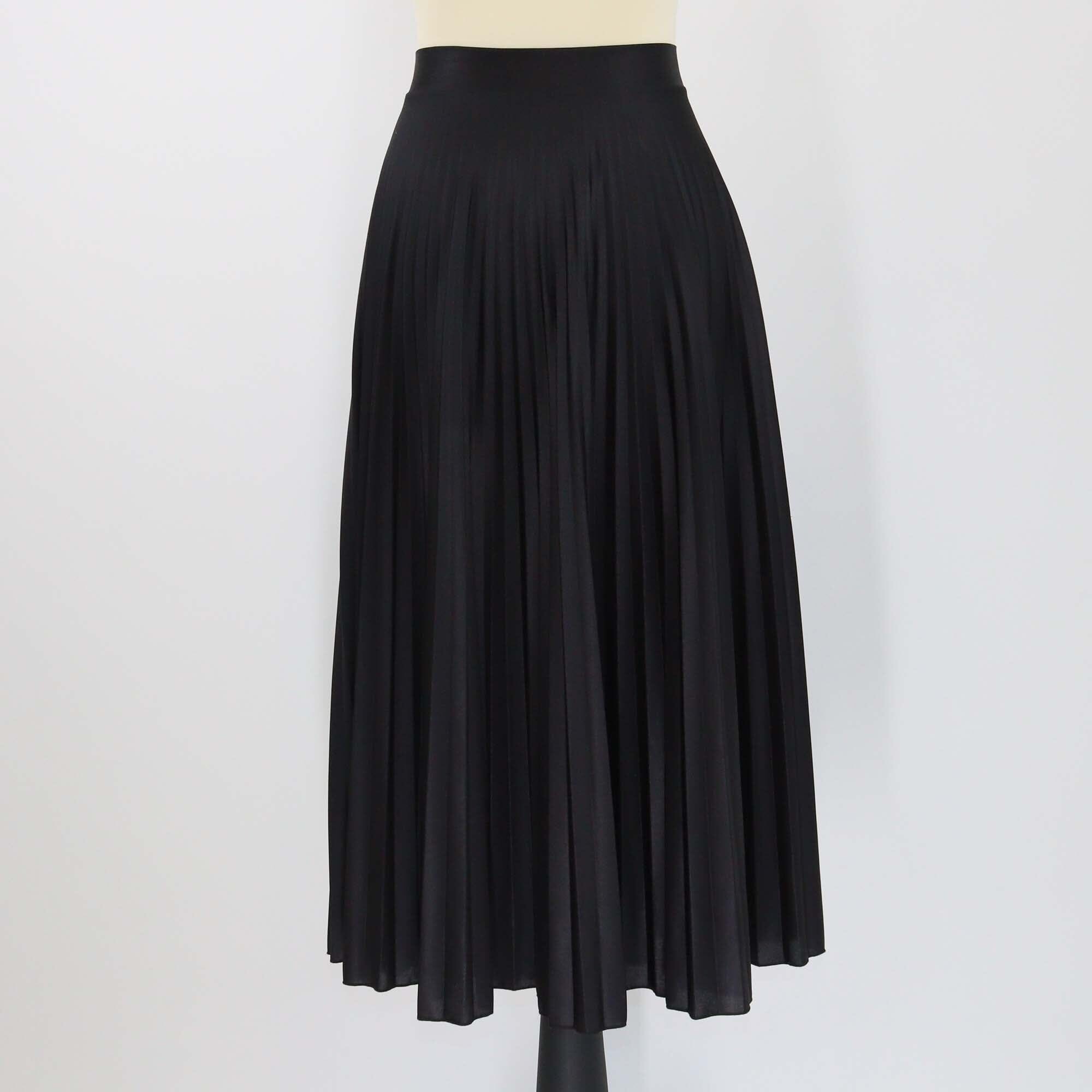 Valentino Black Printed Pleated Midi Skirt Womens Valentino