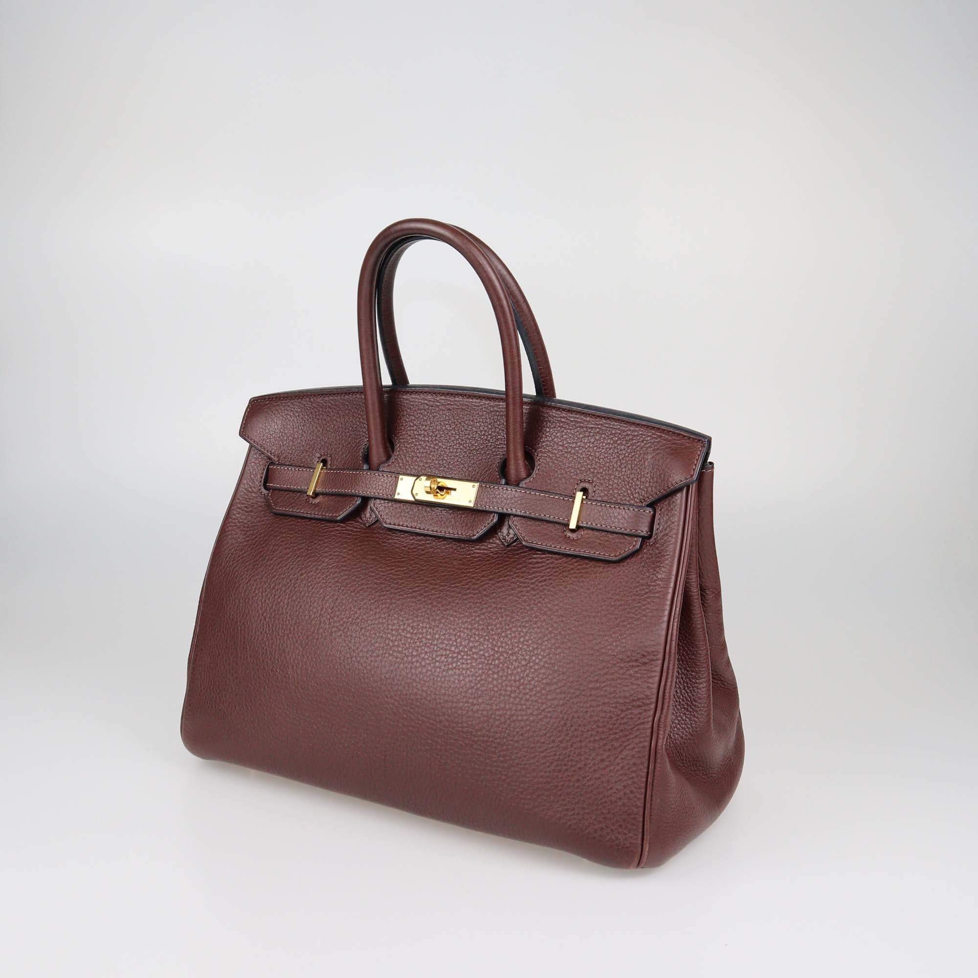 Hermes Havane Togo Leather Gold Hardware Birkin 35 Bag