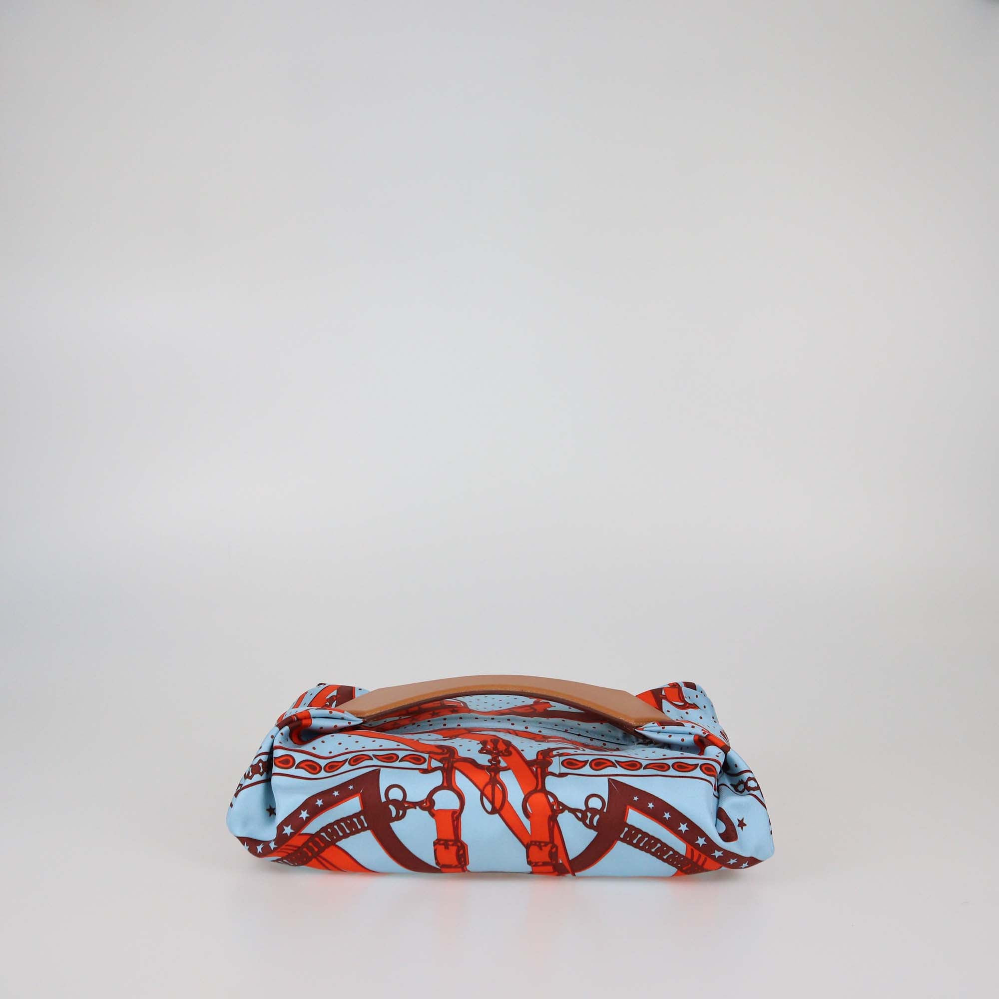 Hermes Bleu Zephyr/Nature La Promenade du Matin Bandana Balusoie Handbag