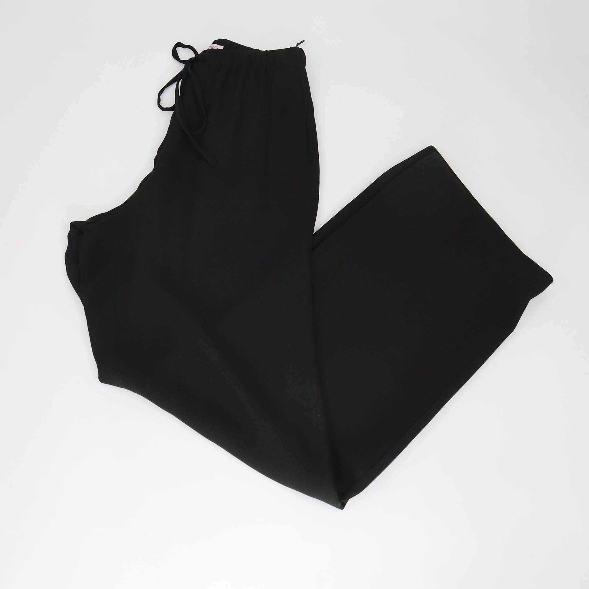 Valentino Black Drawstring Wide Leg Pants Womens Valentino