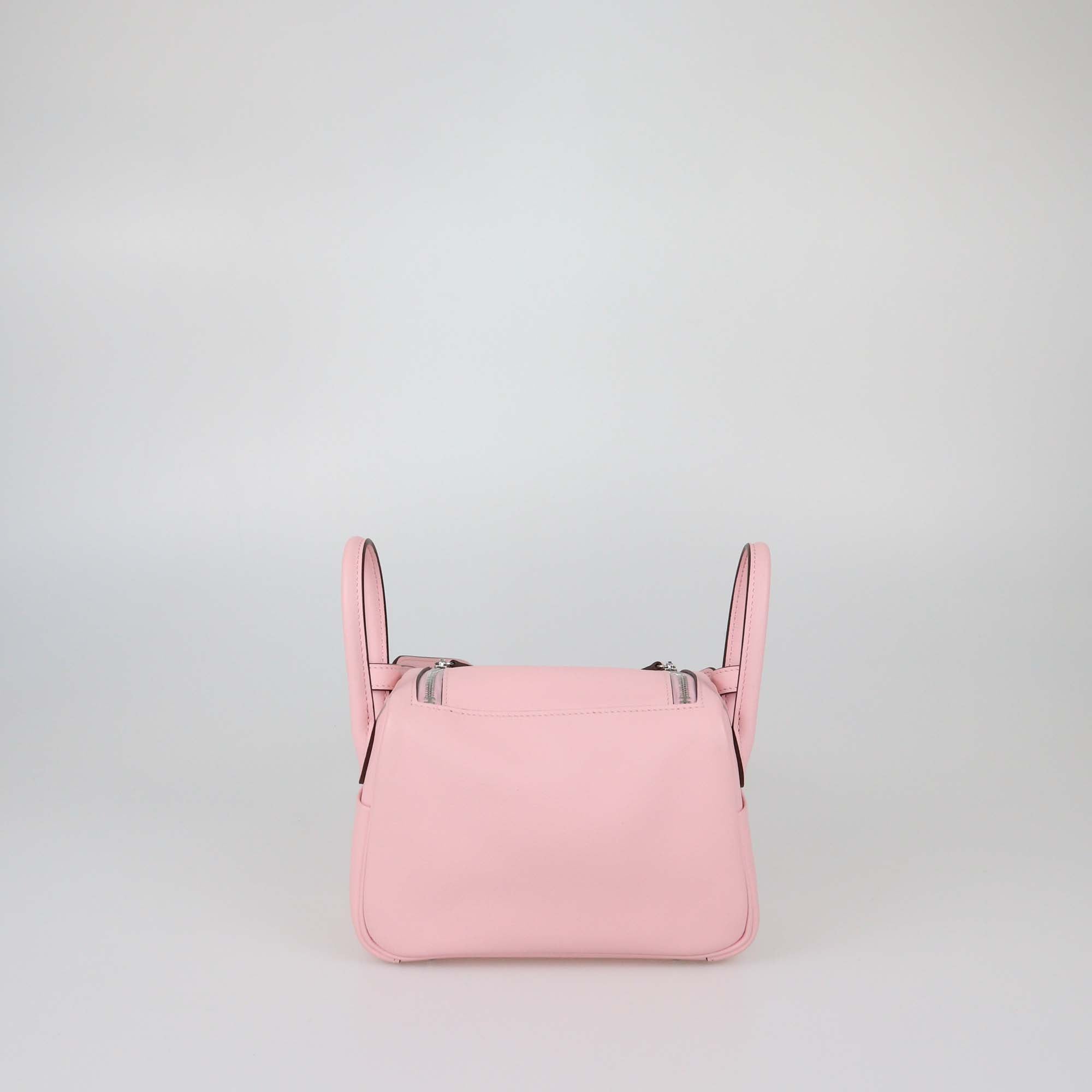 Hermes Rose Sakura Swift Leather Mini Lindy Bag