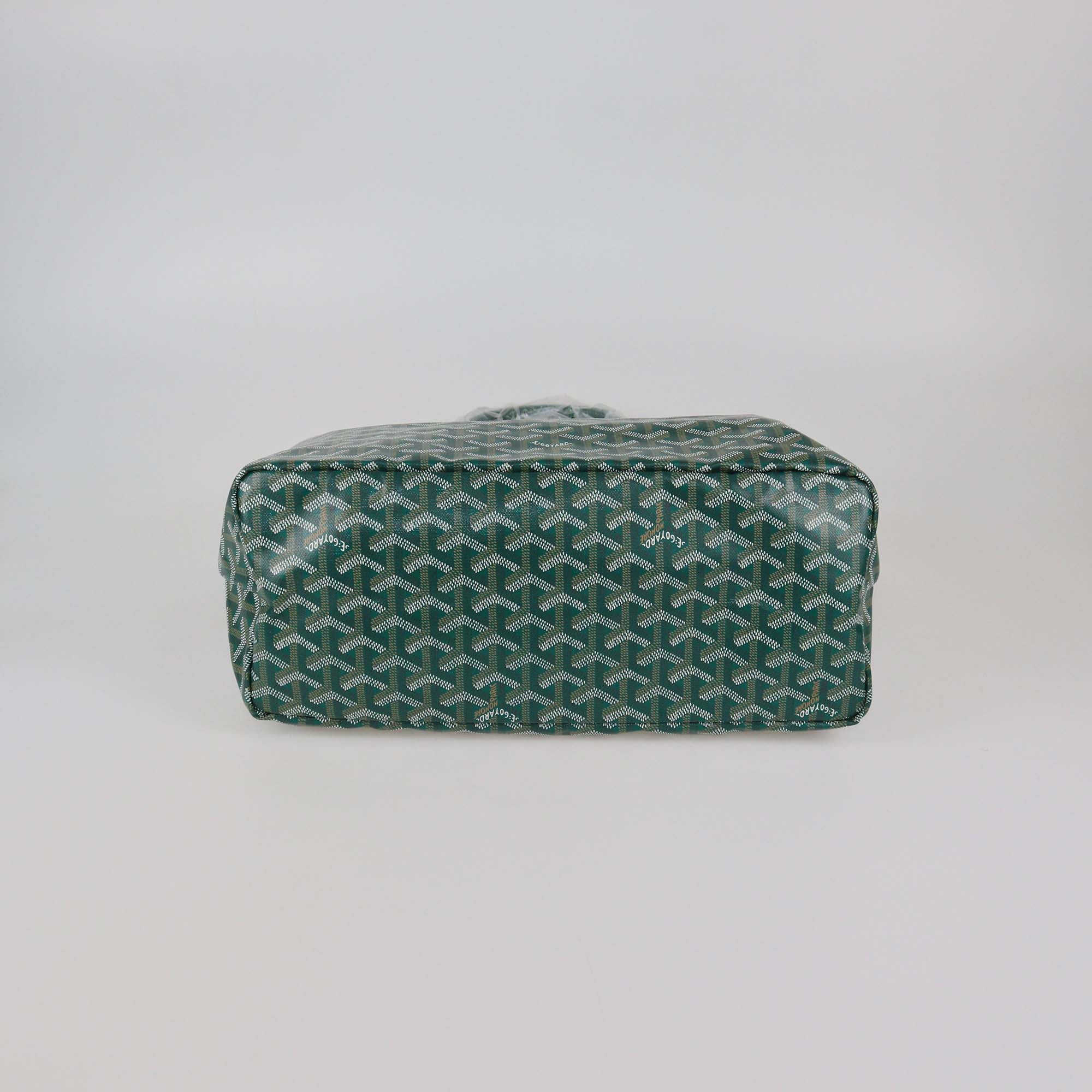 Goyard Green Goyardine Coated Canvas St Louis PM Tote