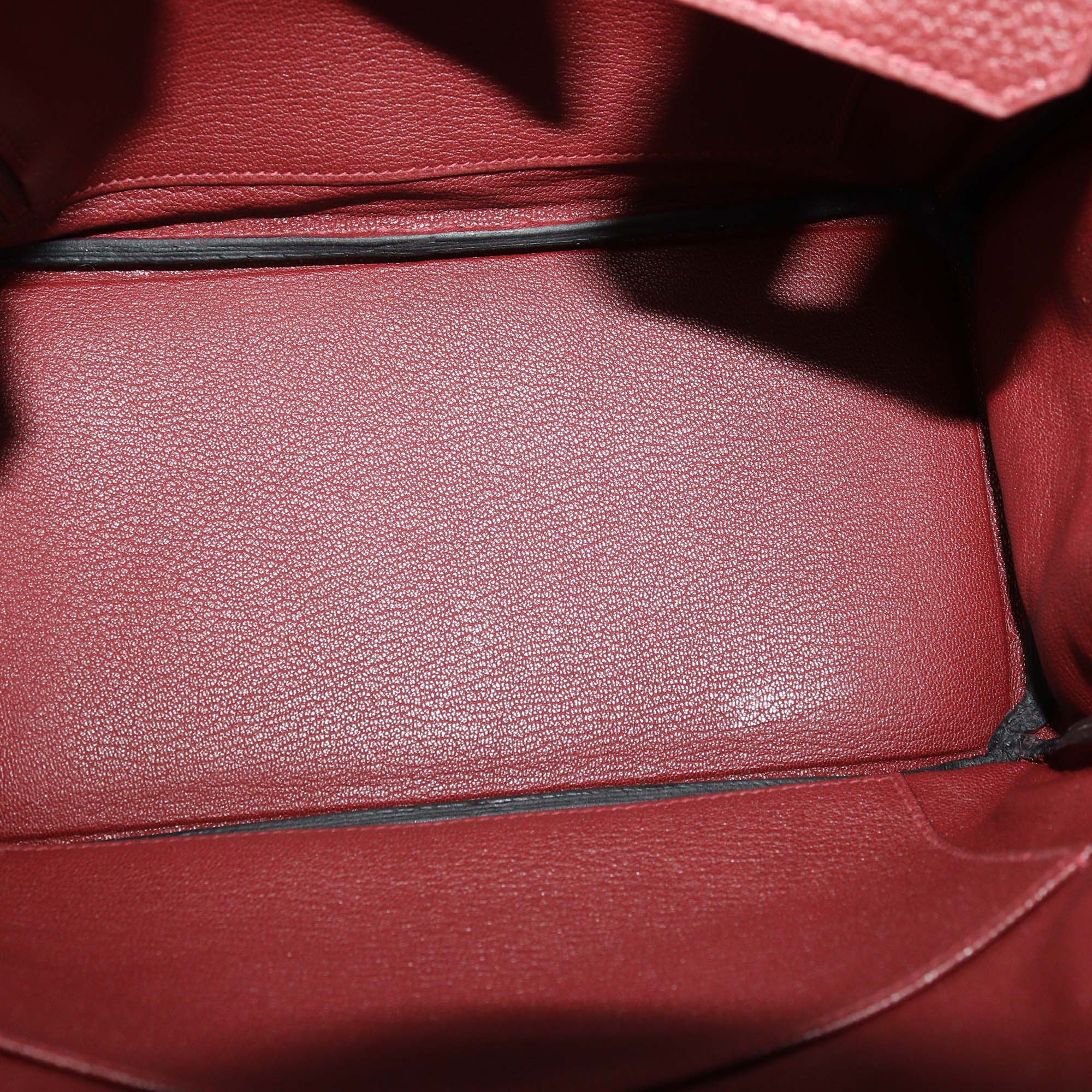 Hermes Rouge H Togo Leather Gold Hardware Birkin 25 Bag