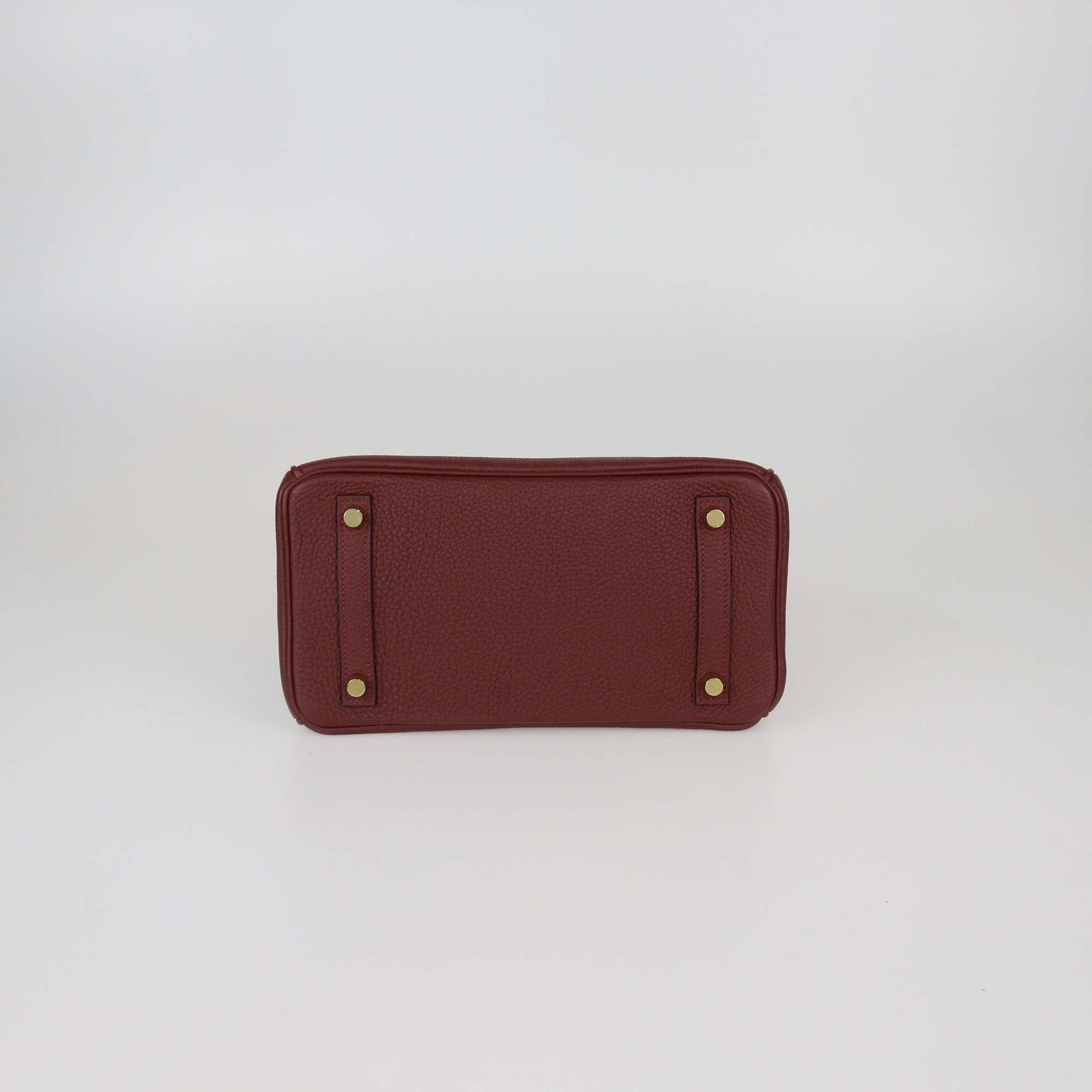 Hermes Rouge H Togo Leather Gold Hardware Birkin 25 Bag