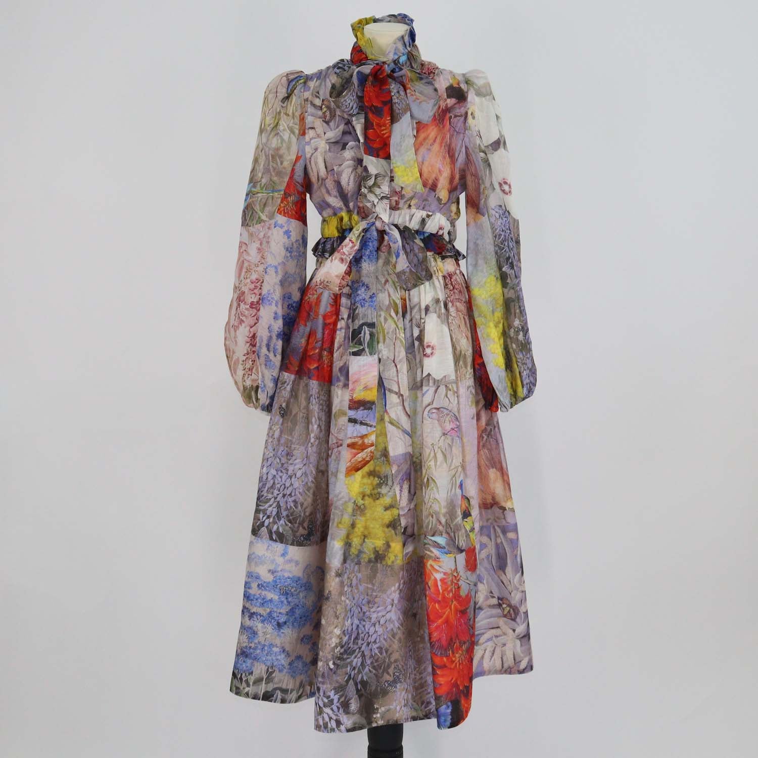 Zimmerman Multicolor Floral Print Linen and Silk Wild Botanica Blouse and Skirt Sets