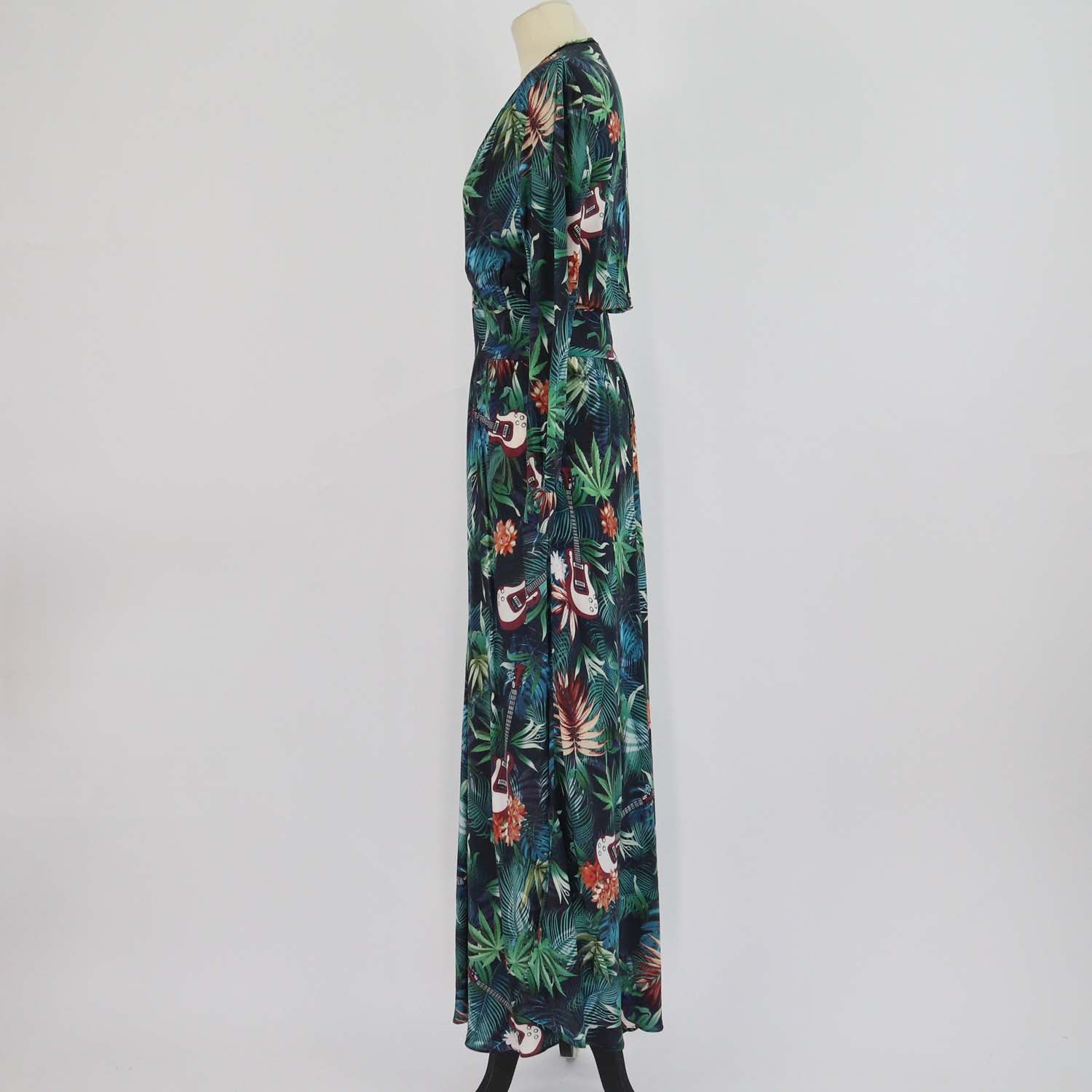 Zadig & Voltaire Multicolor Print Jungle Roumi Long Dress